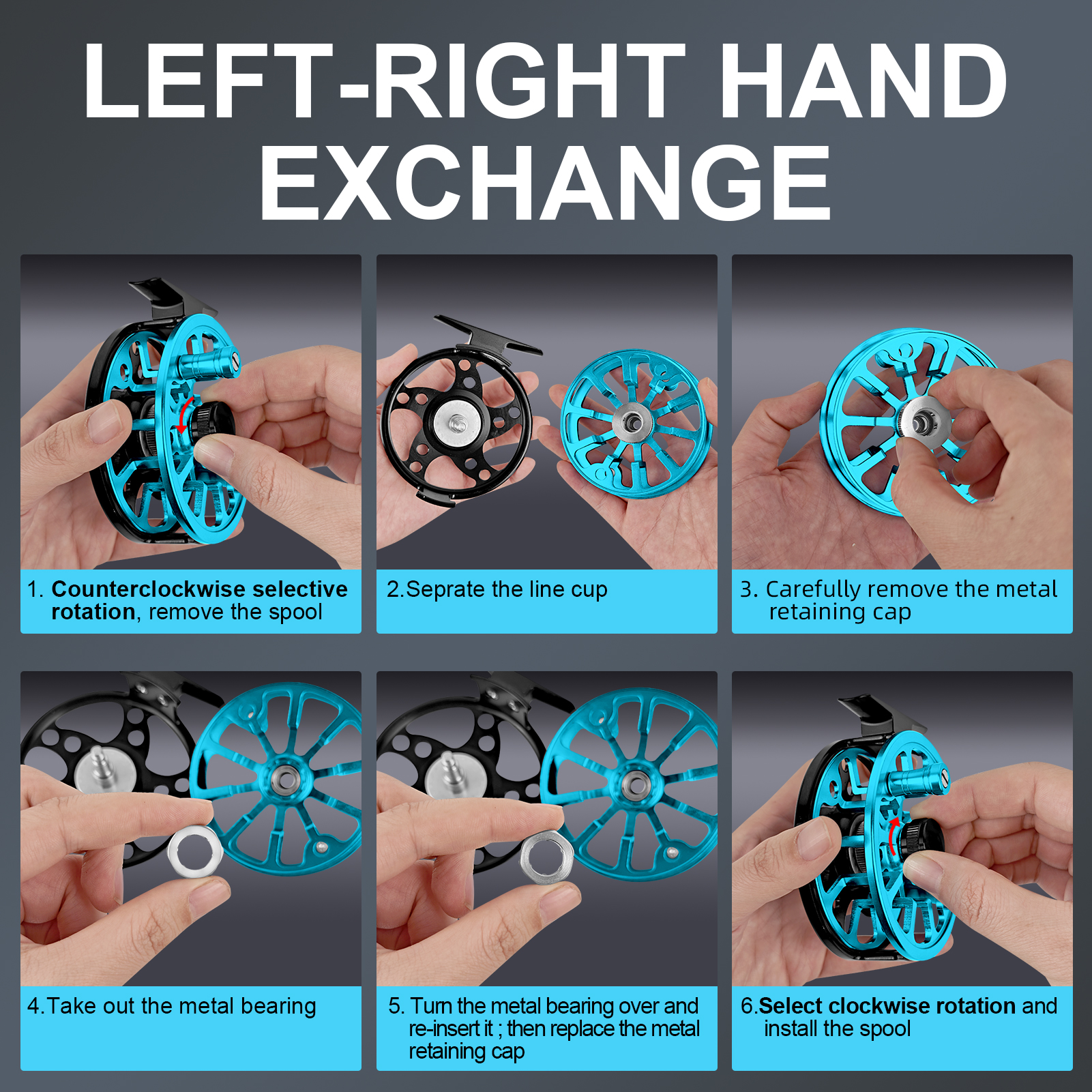 FREE FISHER Fly Fishing Reels,Aluminum Alloy Fly Reel,2+1BB Anti-Corrosion Bearings Ultra-Smooth Drag System CNC-Machined Wheel