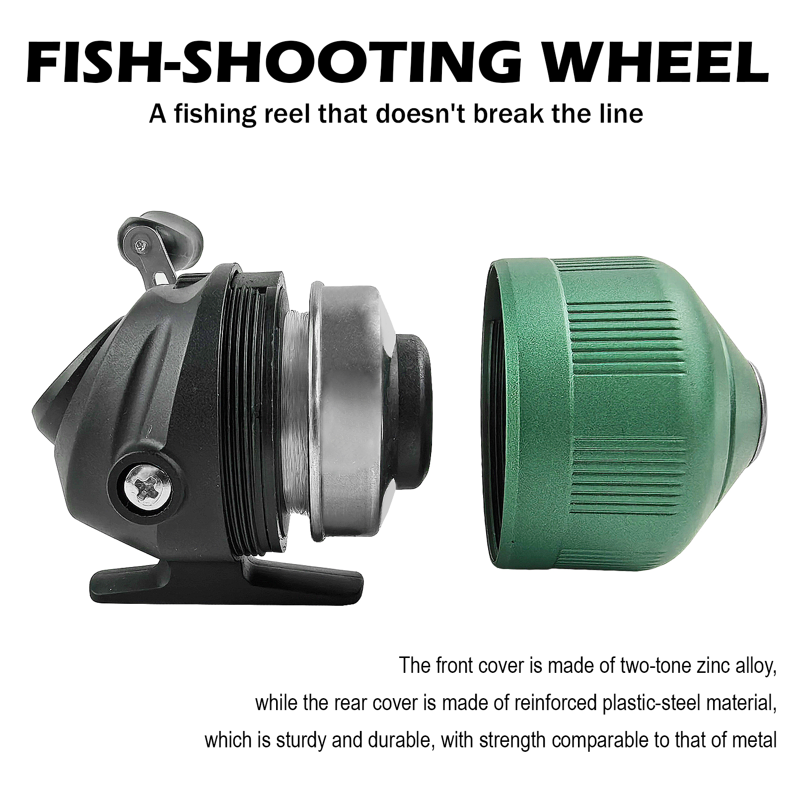 FREE FISHER Fishing Bait Casting Reel,Fishing Slingshot Wheel,2BB Speed Ratio 4.3:1 Metal Spincast Reel for Freshwater/Saltwater 