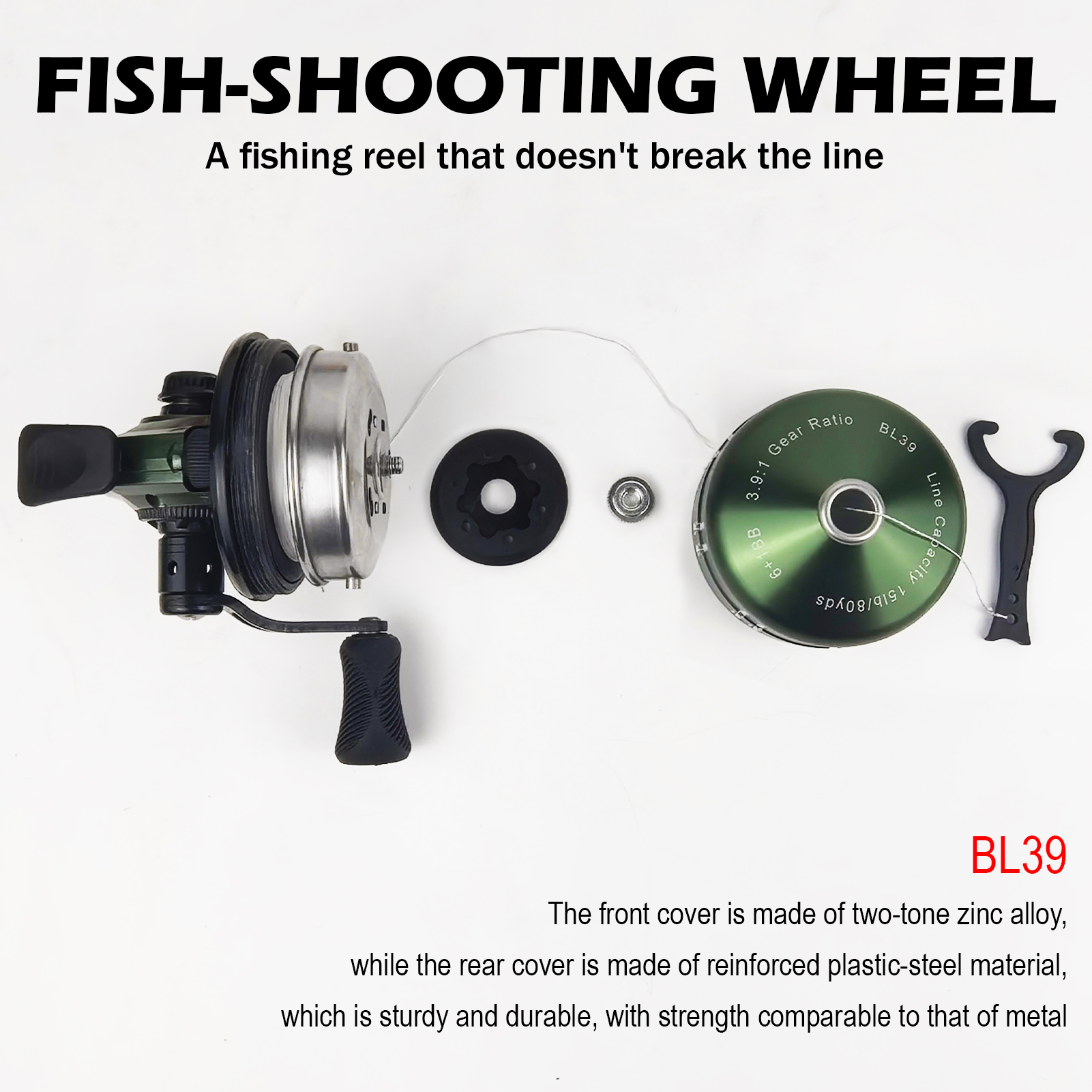 FREE FISHER Fish Shotting Reel,Full-Metal 7BB Gear Ratio 3.9:1 Fishing Bait Casting Wheel, CNC Alloy Spincast Reel,Spinning Reel