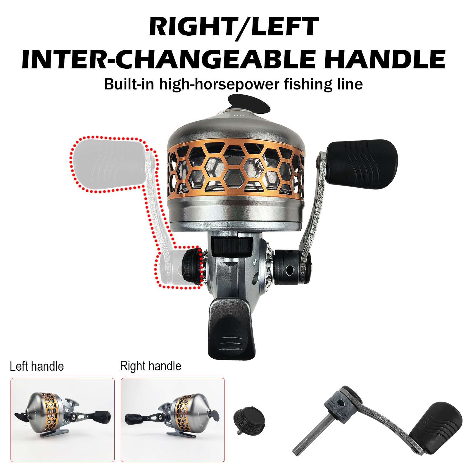 FREE FISHER Fish Shotting Reel,Metal Spool 3+1BB Spinning Reel,Gear Ratio 3.9:1 Fishing Bait Casting Wheel,Quality Spincast Reel 