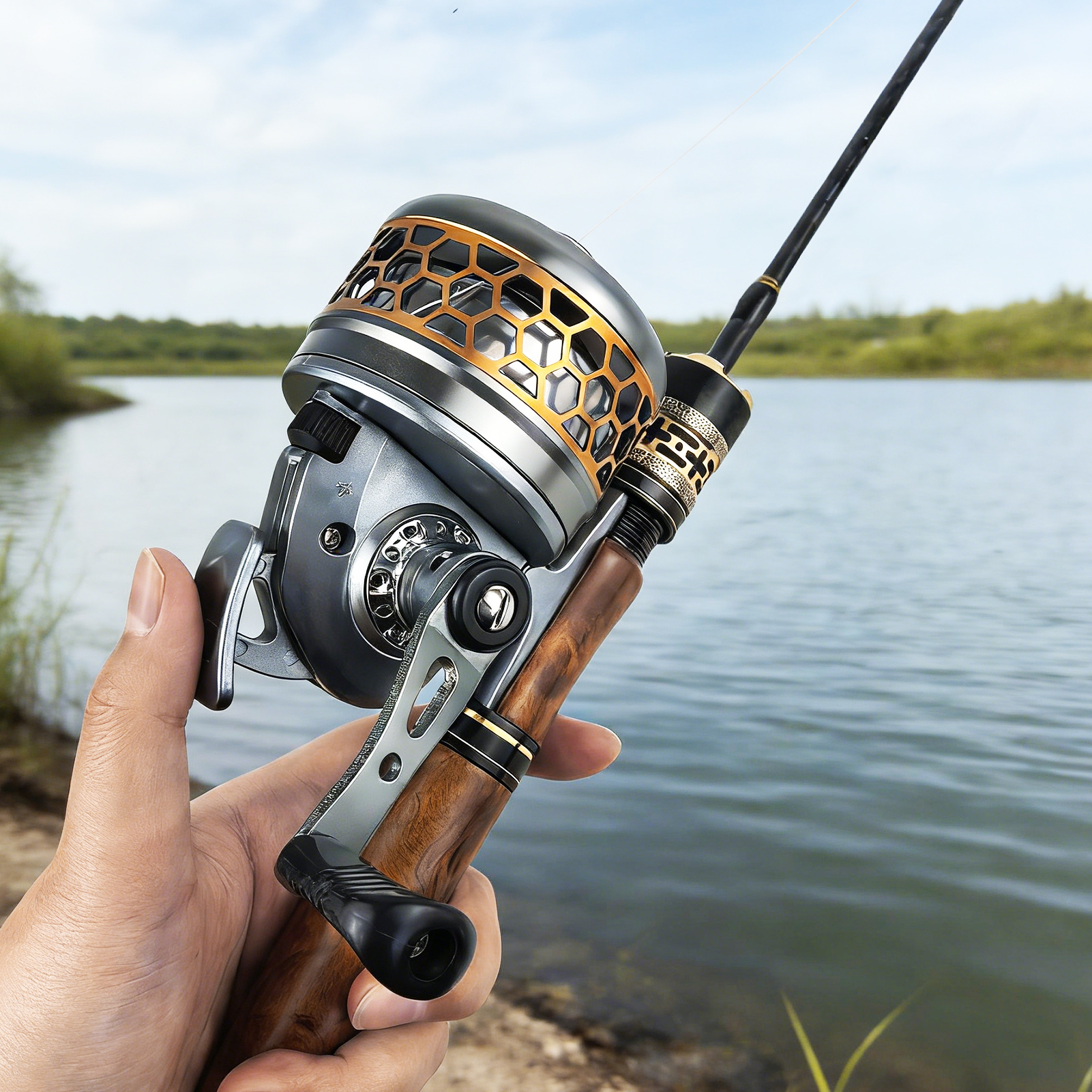 FREE FISHER Fish Shotting Reel,Metal Spool 3+1BB Spinning Reel,Gear Ratio 3.9:1 Fishing Bait Casting Wheel,Quality Spincast Reel 