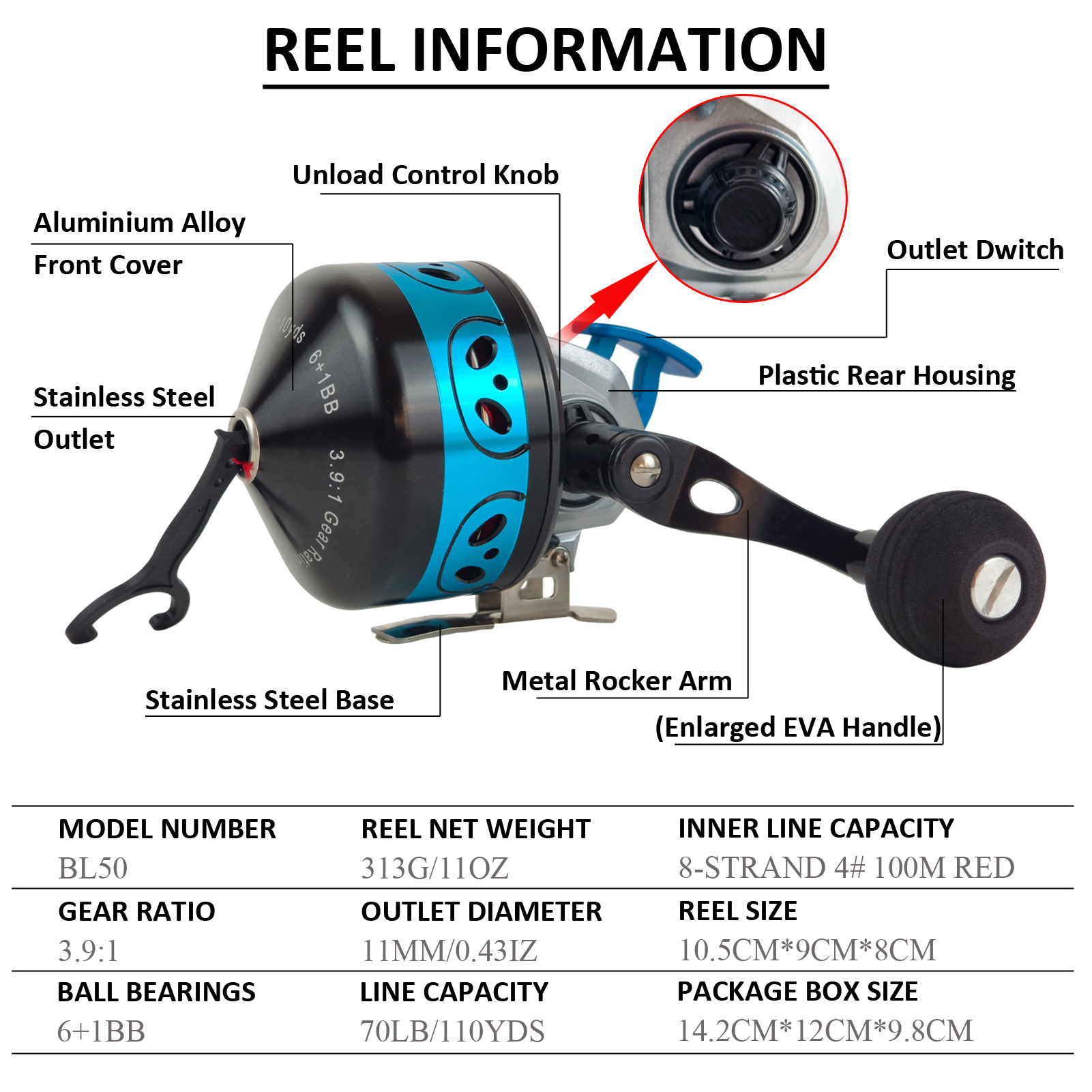 FREE FISHER Fish Shotting Reel,Gear Ratio 3.9:1 Spincast Fishing Wheel,CNC Aluminium Alloy Hollow 7BB Metal Arm Slingshot Reels