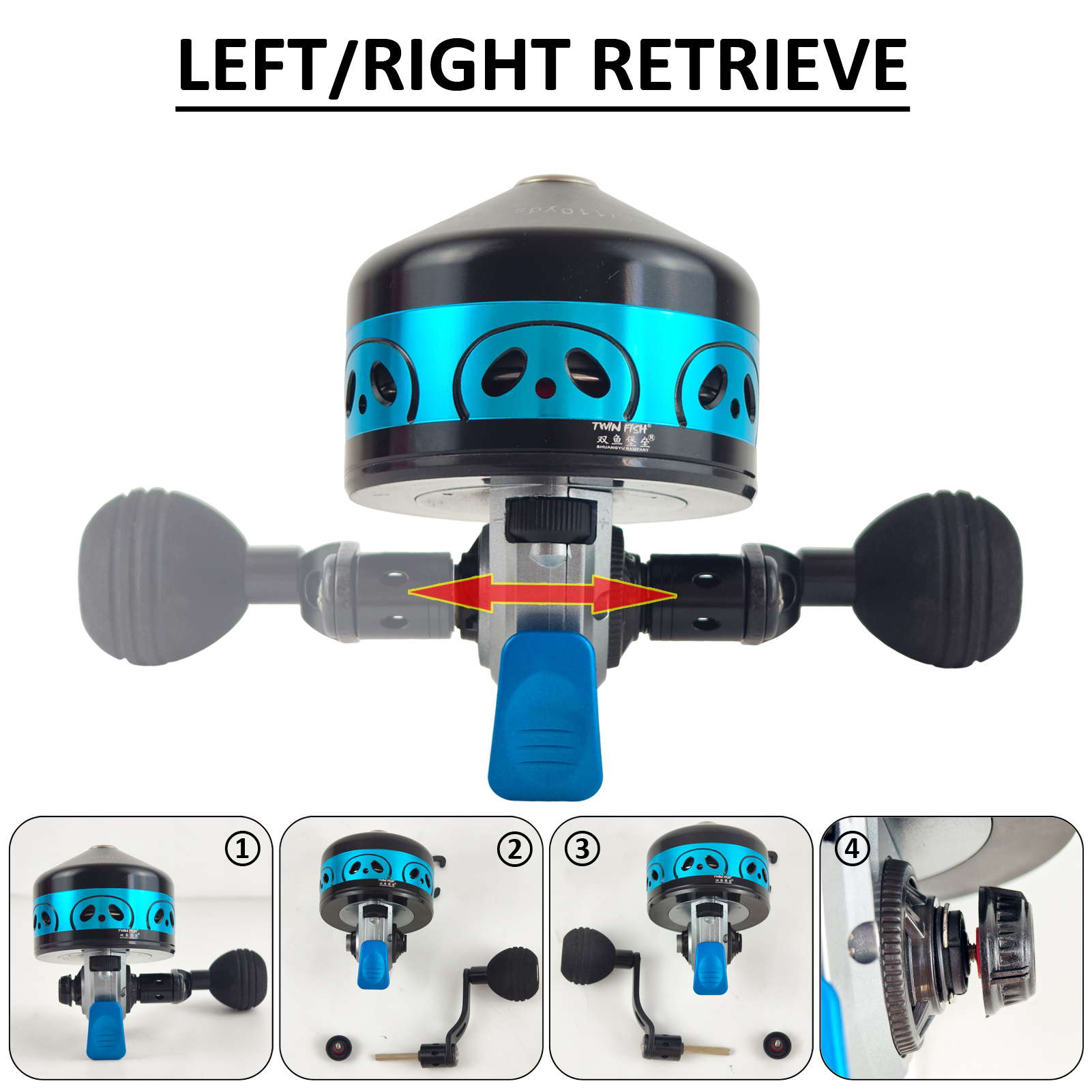 FREE FISHER Fish Shotting Reel,Gear Ratio 3.9:1 Spincast Fishing Wheel,CNC Aluminium Alloy Hollow 7BB Metal Arm Slingshot Reels