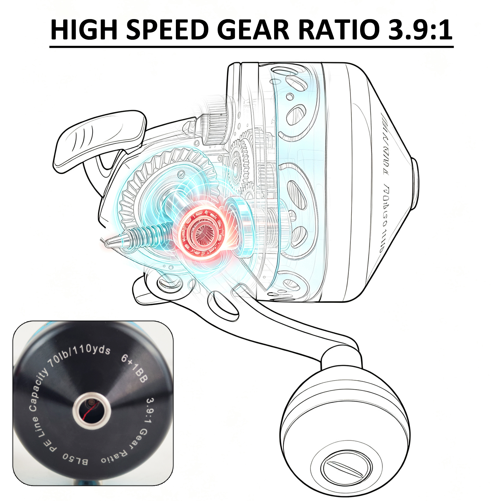 FREE FISHER Fish Shotting Reel,Gear Ratio 3.9:1 Spincast Fishing Wheel,CNC Aluminium Alloy Hollow 7BB Metal Arm Slingshot Reels