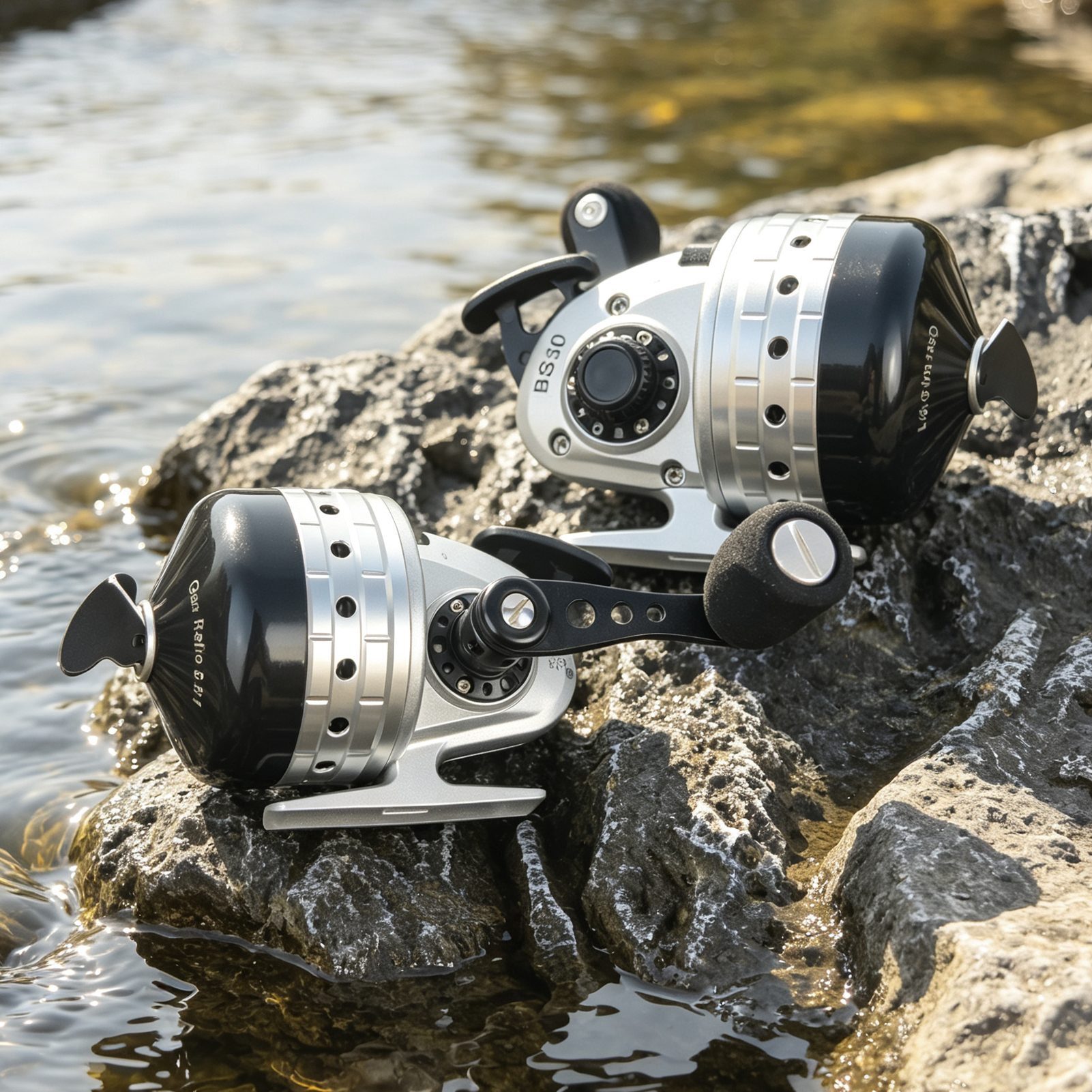 FREE FISHER Closed Spincast Fishing Reel,Slingshot Bow Bowfishing Reels,3+1BB Gear Ratio 3.9:1 Alloy Hollow Fish Shotting Wheel