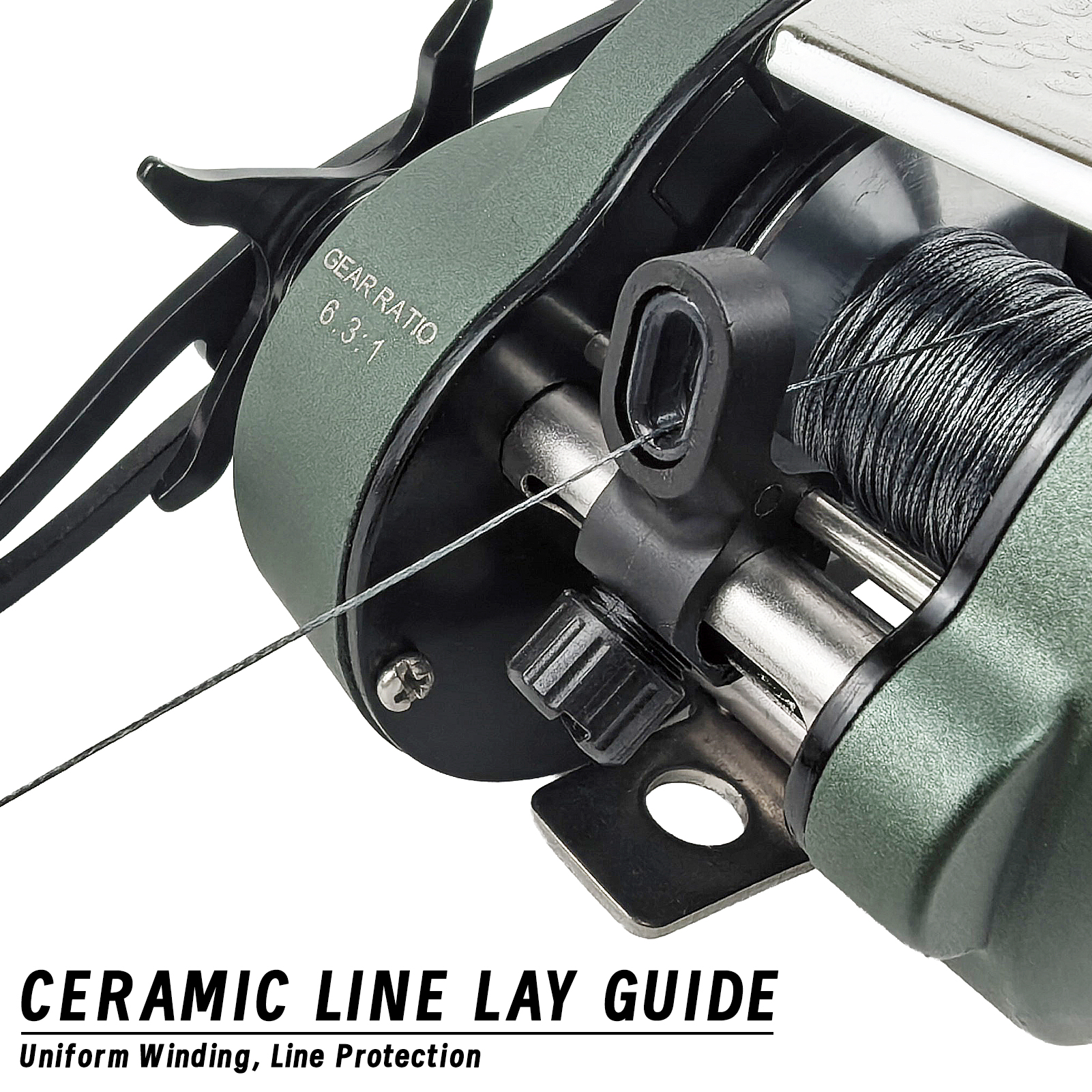 FREE FISHER Fishing Drum Reel,Gear Ratio 6.3:1 Max Drag 16KG Baitcasting Wheel,Trolling Long Casting 7+1BB Metal Spool Fish Reel 