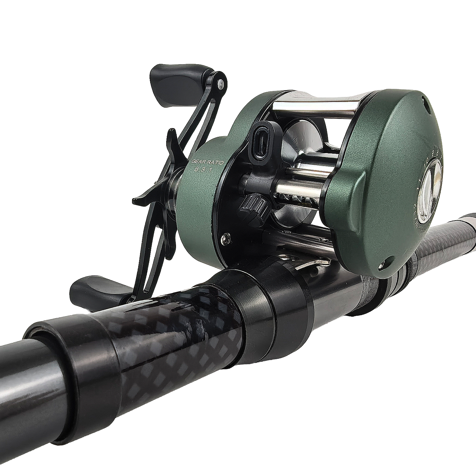 FREE FISHER Fishing Drum Reel,Gear Ratio 6.3:1 Max Drag 16KG Baitcasting Wheel,Trolling Long Casting 7+1BB Metal Spool Fish Reel 