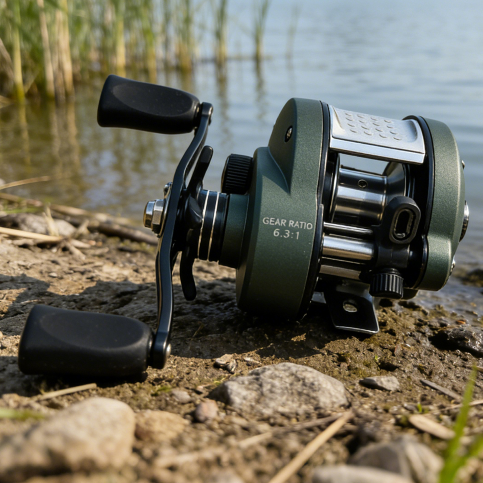 FREE FISHER Fishing Drum Reel,Gear Ratio 6.3:1 Max Drag 16KG Baitcasting Wheel,Trolling Long Casting 7+1BB Metal Spool Fish Reel 