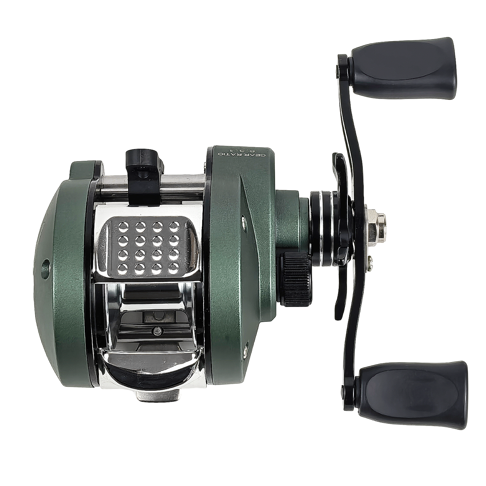FREE FISHER Fishing Drum Reel,Gear Ratio 6.3:1 Max Drag 16KG Baitcasting Wheel,Trolling Long Casting 7+1BB Metal Spool Fish Reel 