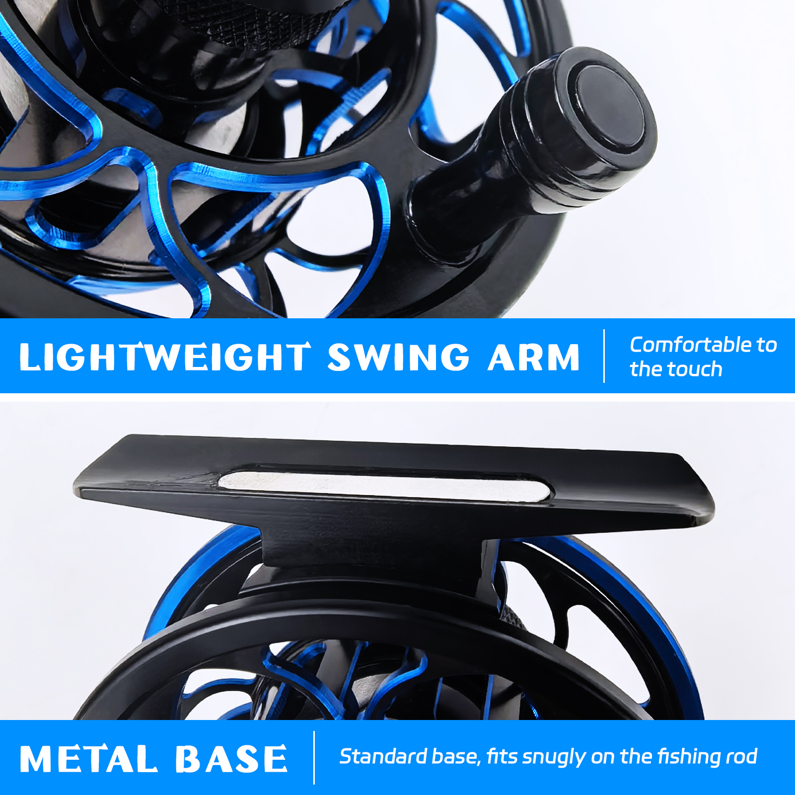 FREE FISHER Fly Fishing Reels,Ultralight Aluminium 50/60/70 2+1BB,All Metal  Fishing Fly Reel,CNC Machine System Casting Wheel  