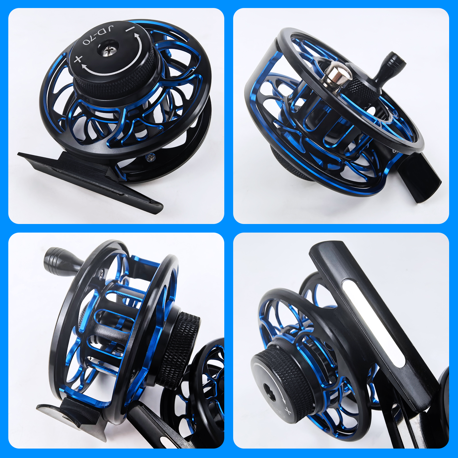 FREE FISHER Fly Fishing Reels,Ultralight Aluminium 50/60/70 2+1BB,All Metal  Fishing Fly Reel,CNC Machine System Casting Wheel  