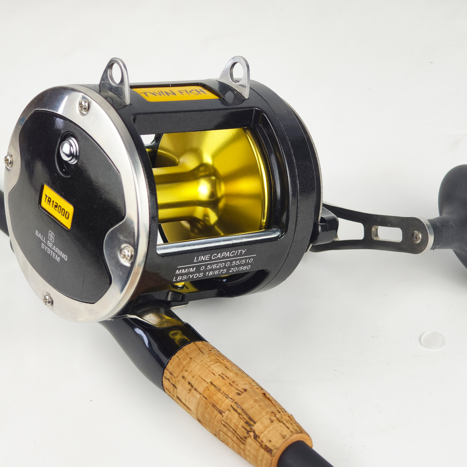 FREE FISHER Trolling Casting Reel,TR12000 Saltwater Metal Boat Fishing Drum Wheel,Right Hand Speed Ratio 3.4:1 Sea Fishing Reels 