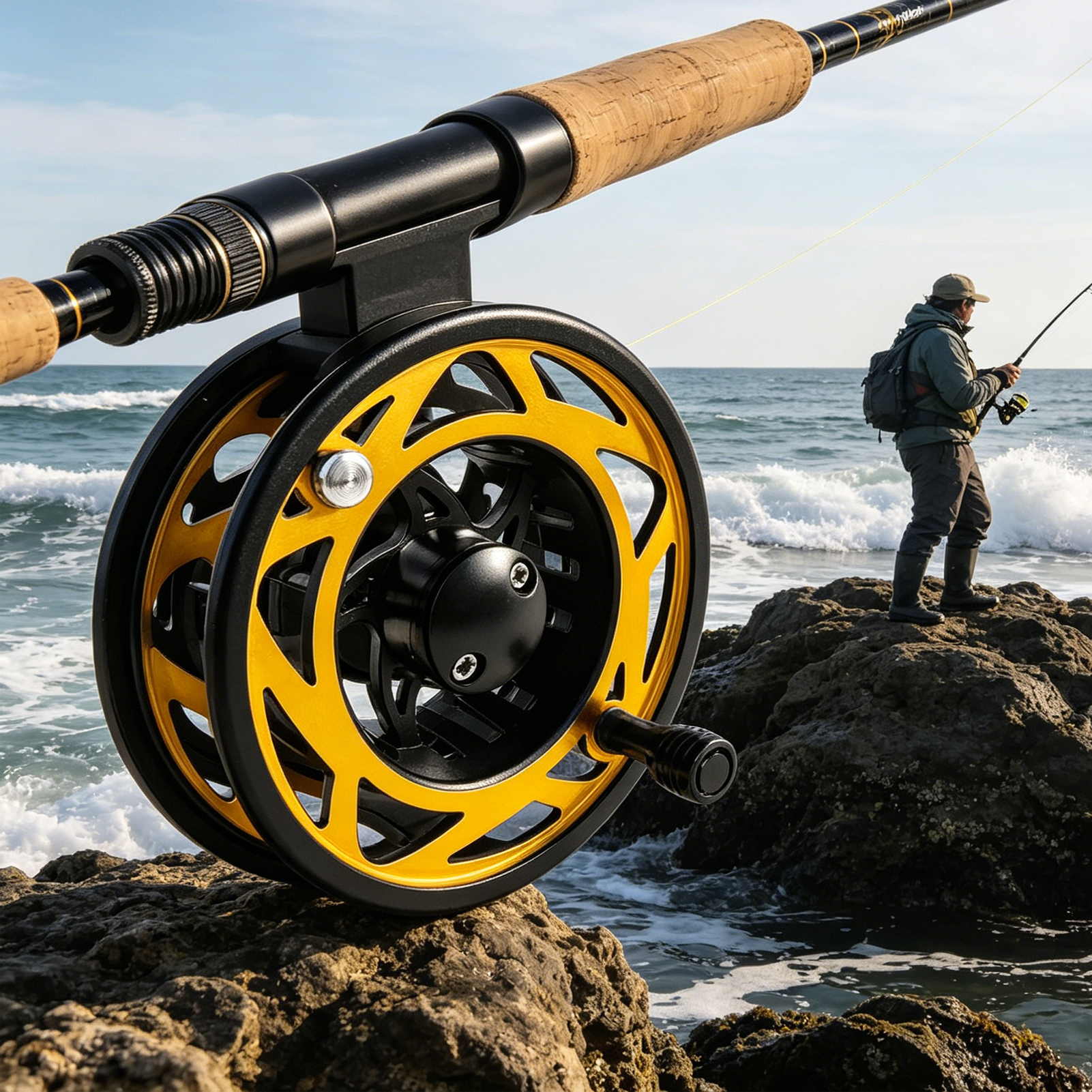 FREE FISHER Fly Fishing Reel,3/4WT 5/6 WT Aluminum Alloy Fly Wheels,2+1BB Carp Fishing Double-Color Metal Spool Freshwater Reels 