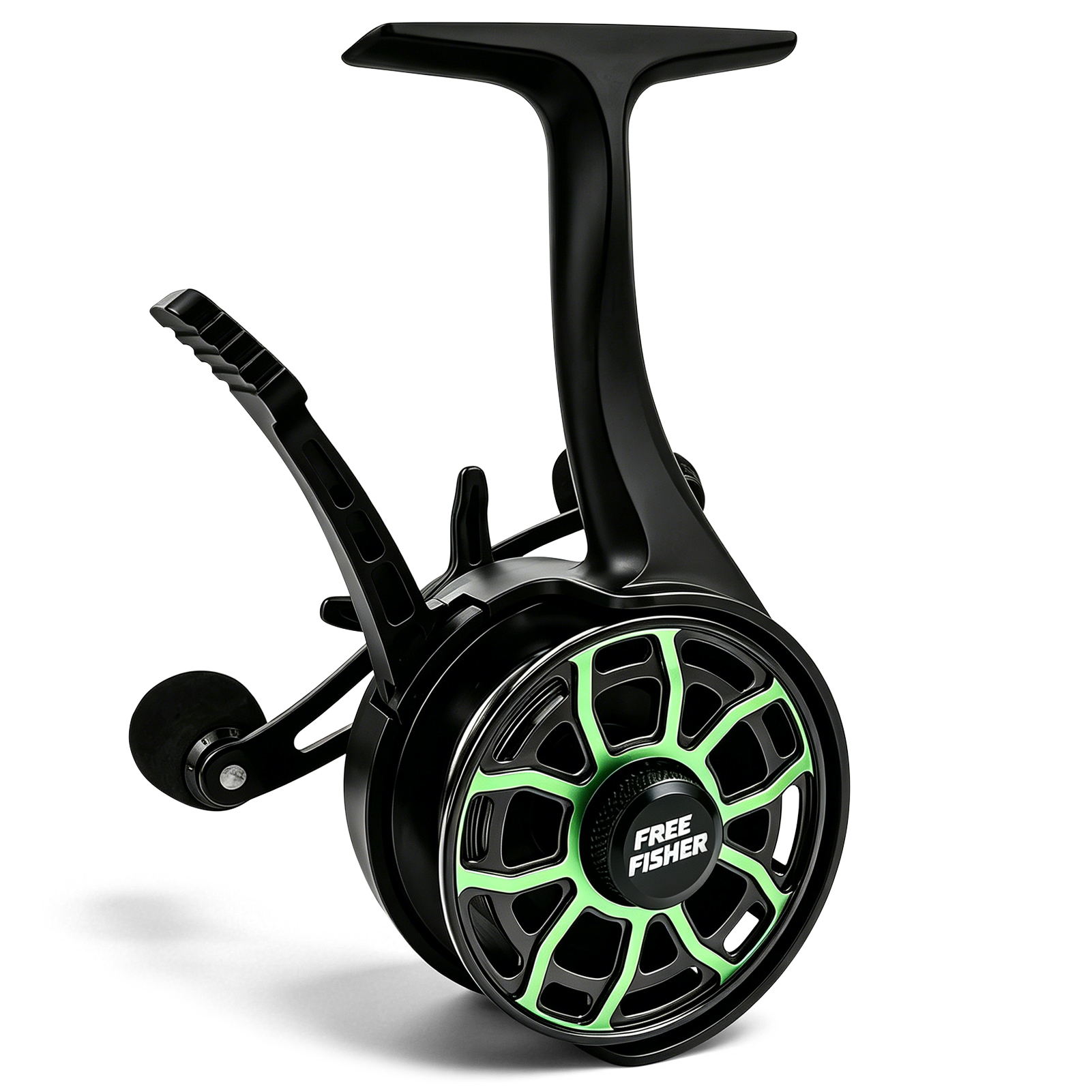 FREE FISHER Ice Fishing Reel,3.2:1 Gear Ratio Metal Spool Winter Fishing Reels,Left/Right Hand Smooth 3+1BB Inline Raft Wheel