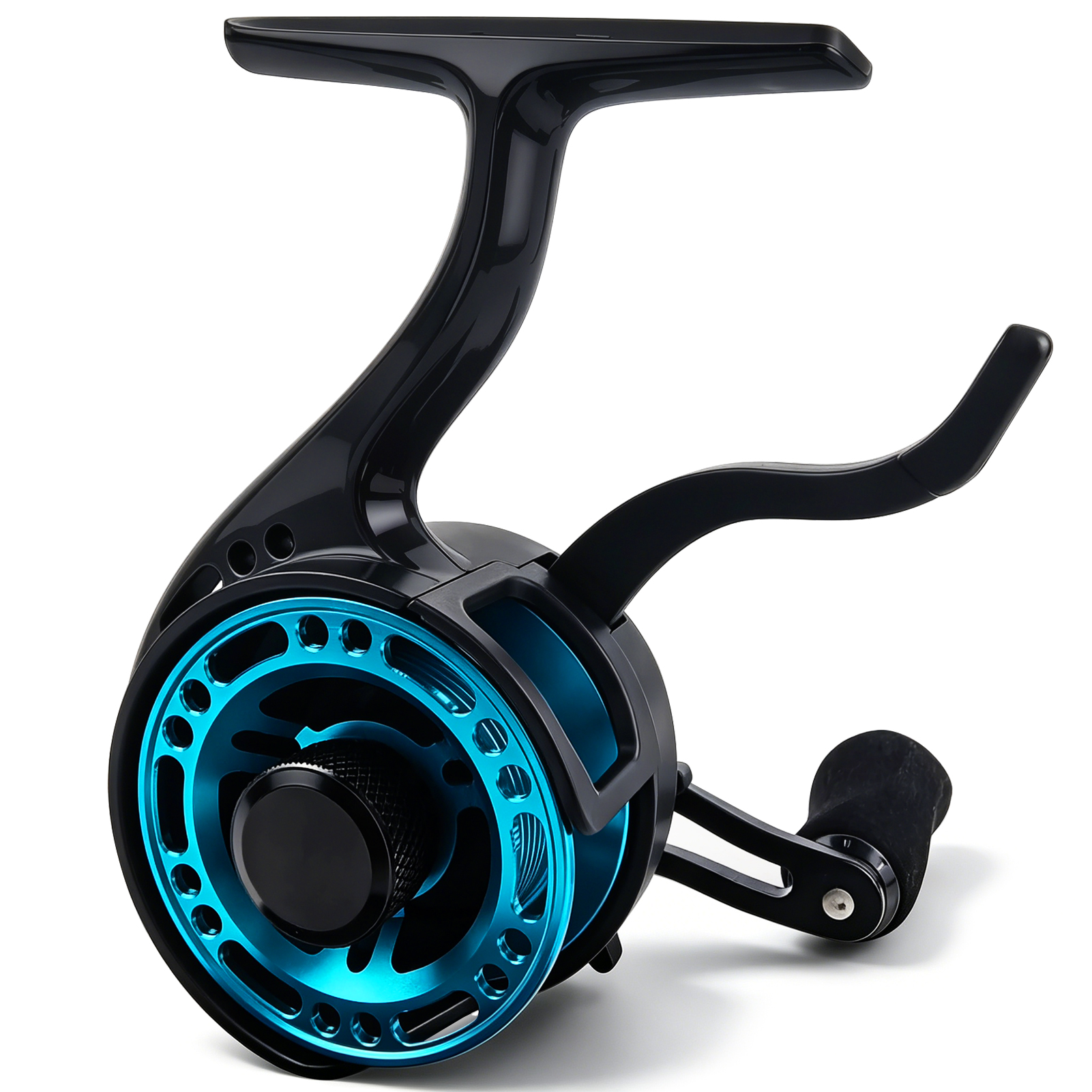 FREE FISHER Mini Ice Fishing Reel,3+1BB Inline Raft Wheel,Gear Ratio 2.6:1 Metal Spool Left/Right Hand Smooth Winter Fishing Reels