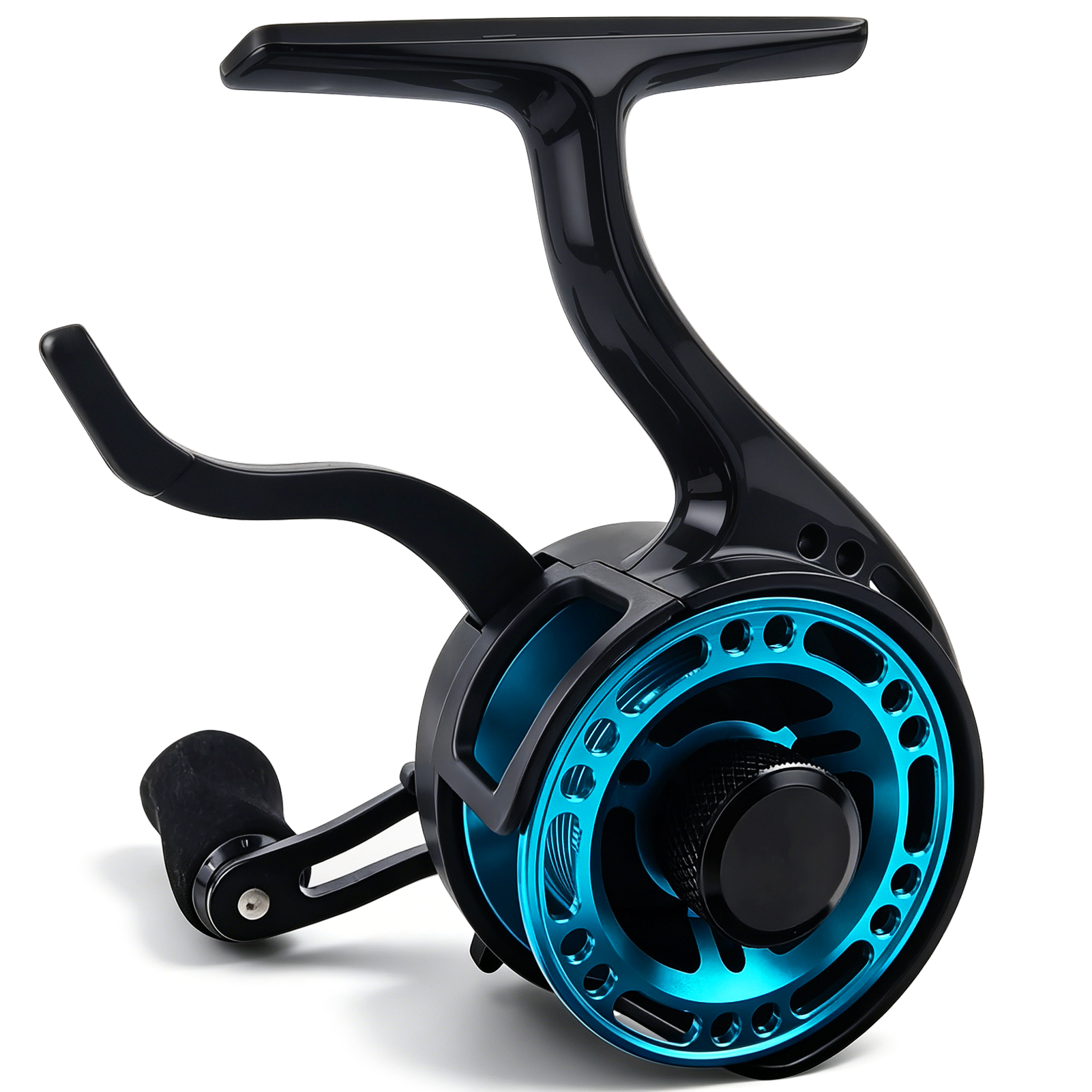 FREE FISHER Mini Ice Fishing Reel,3+1BB Inline Raft Wheel,Gear Ratio 2.6:1 Metal Spool Left/Right Hand Smooth Winter Fishing Reels