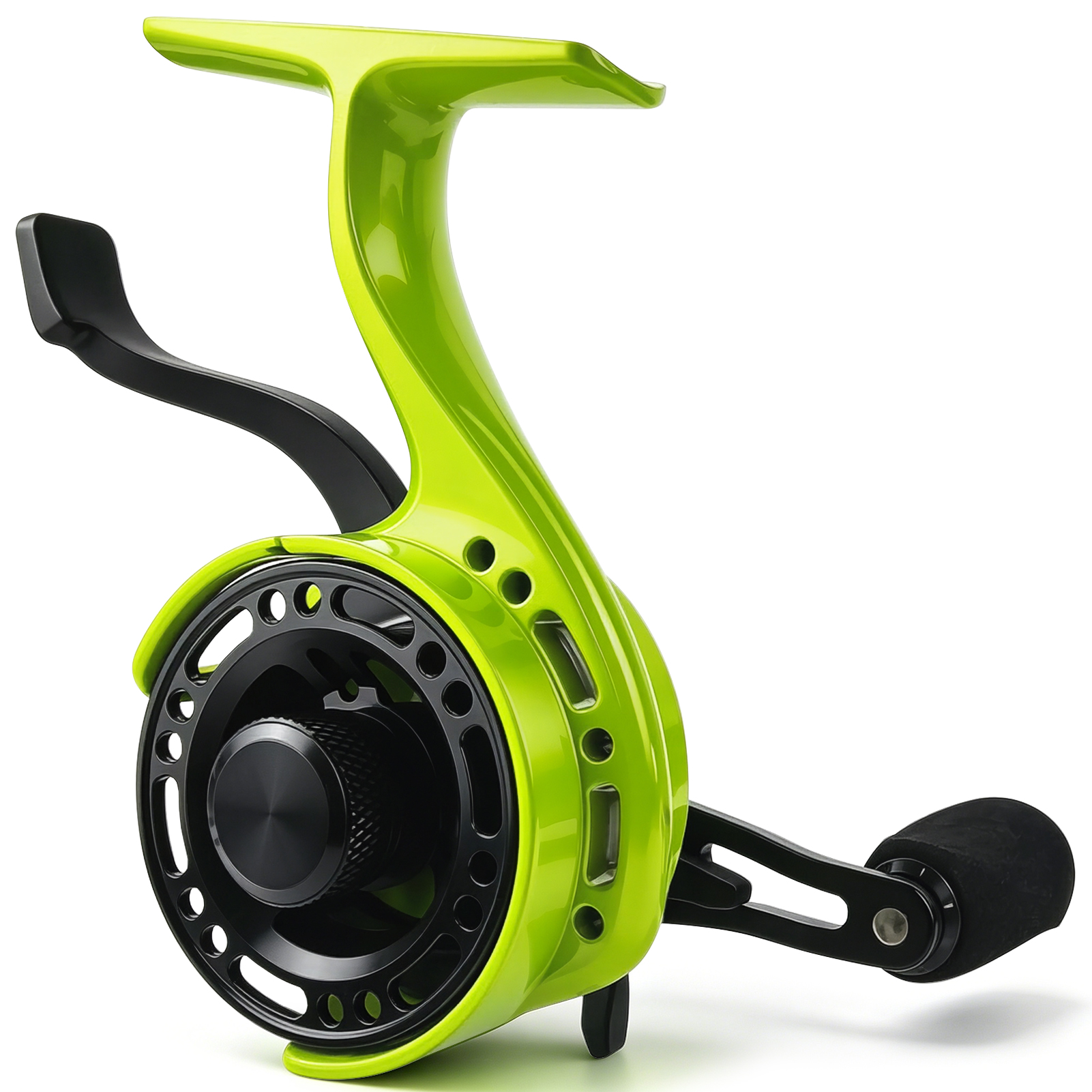 FREE FISHER Mini Ice Fishing Reel,3+1BB Inline Raft Wheel,Gear Ratio 2.6:1 Metal Spool Left/Right Hand Smooth Winter Fishing Reels
