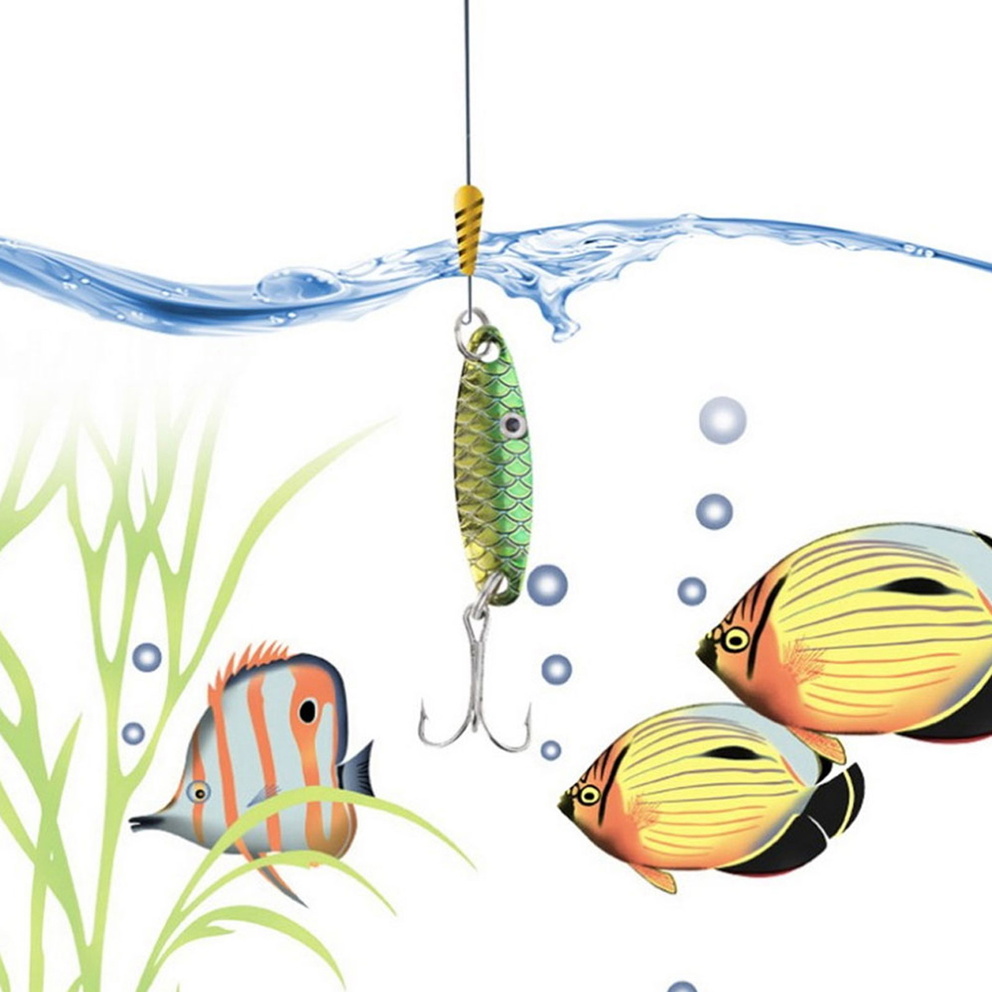 FREE FISHER 30pcs/Set Fishing Spoon Lures Metal Spinner Sequins Fishing Spinnerbaits Artificial Iron Fish Baits for Bass/Pike/Trout/Salmon Pesca