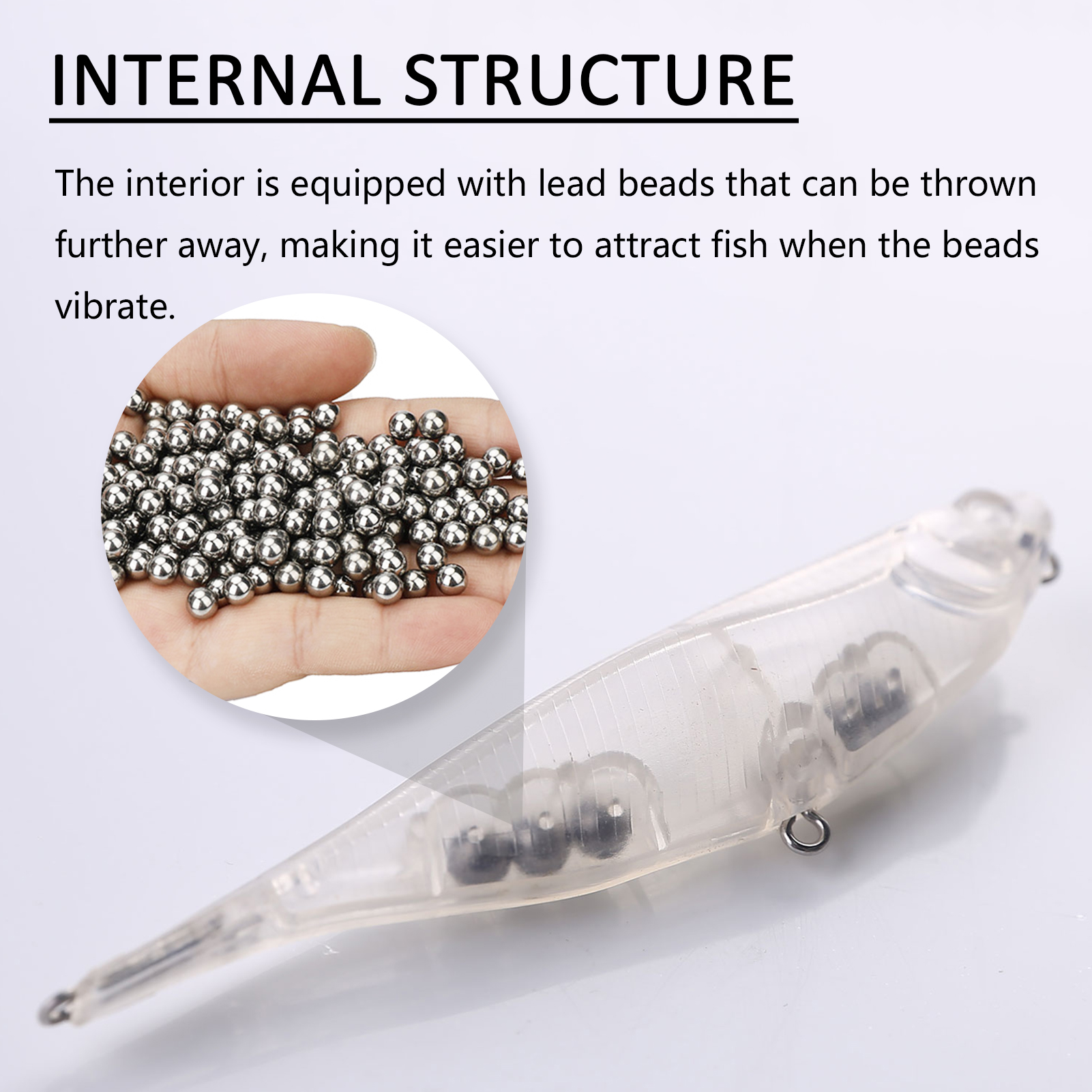 FREE FISHER 172pcs Fishing Blank Bait Kit,Mixed Unpainted Lure Embryo,DIY Clear Crankbaits,Minnows Popper VIB with Triple Hooks Connectors