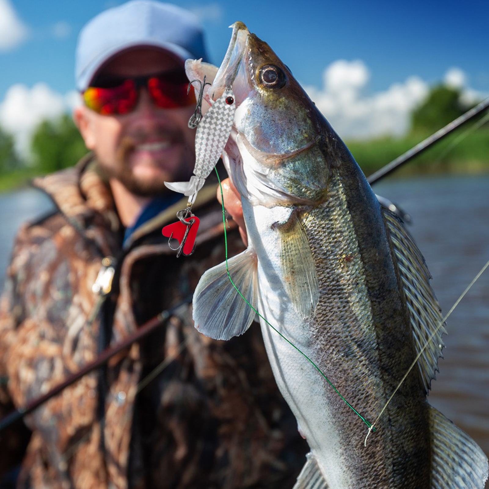 FREE FISHER Mixed Unpainted Lures Kit Fishing Blank Bait Embryo Crankbaits Minnows with Treble Hooks Laser Stickers Connectors Accessory Box