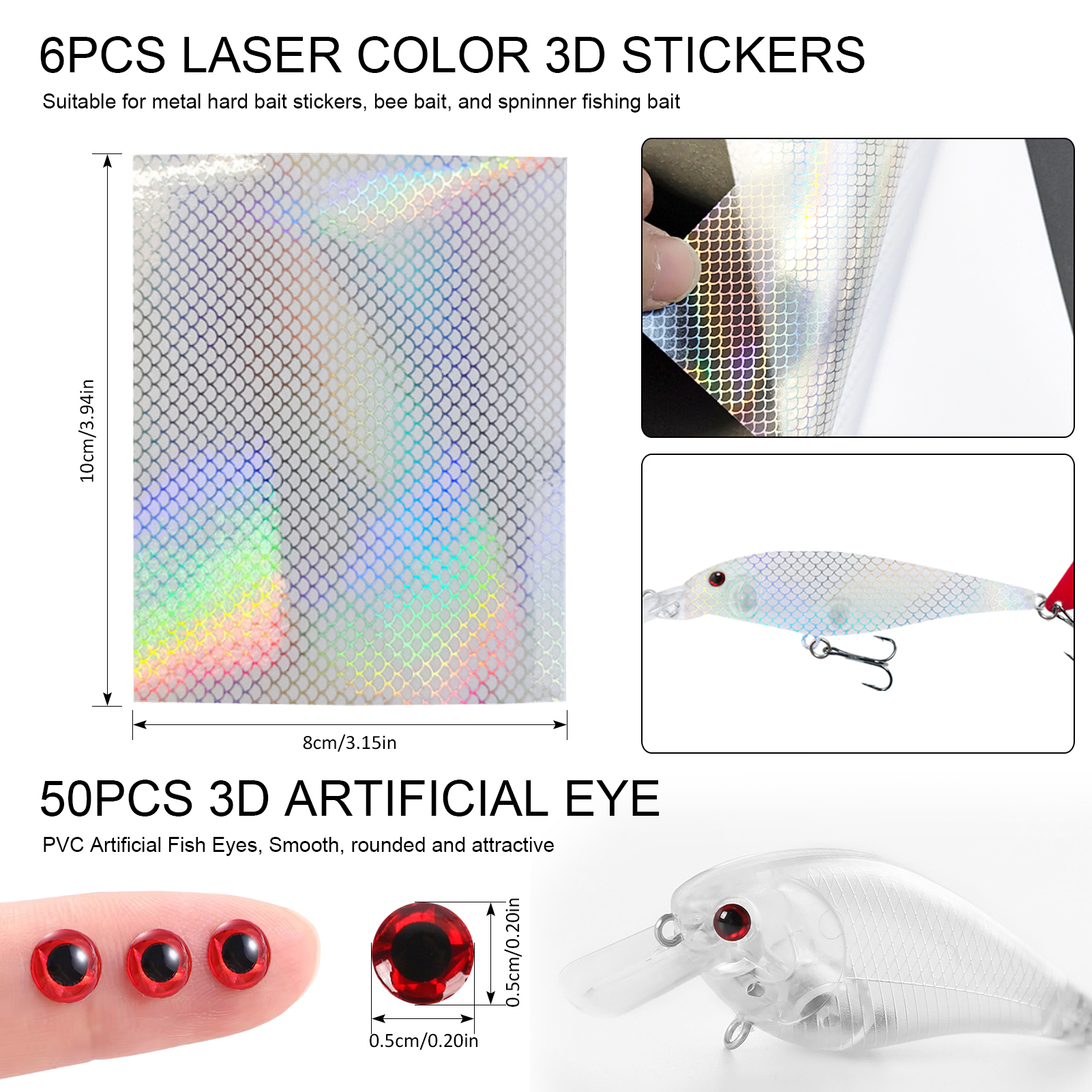 FREE FISHER Unpainted Lures Kit with Hooks,Mixed Minnows Crankbaits,DIY Fishing Blank Baits,Freshwater/Saltwater Accessories Box