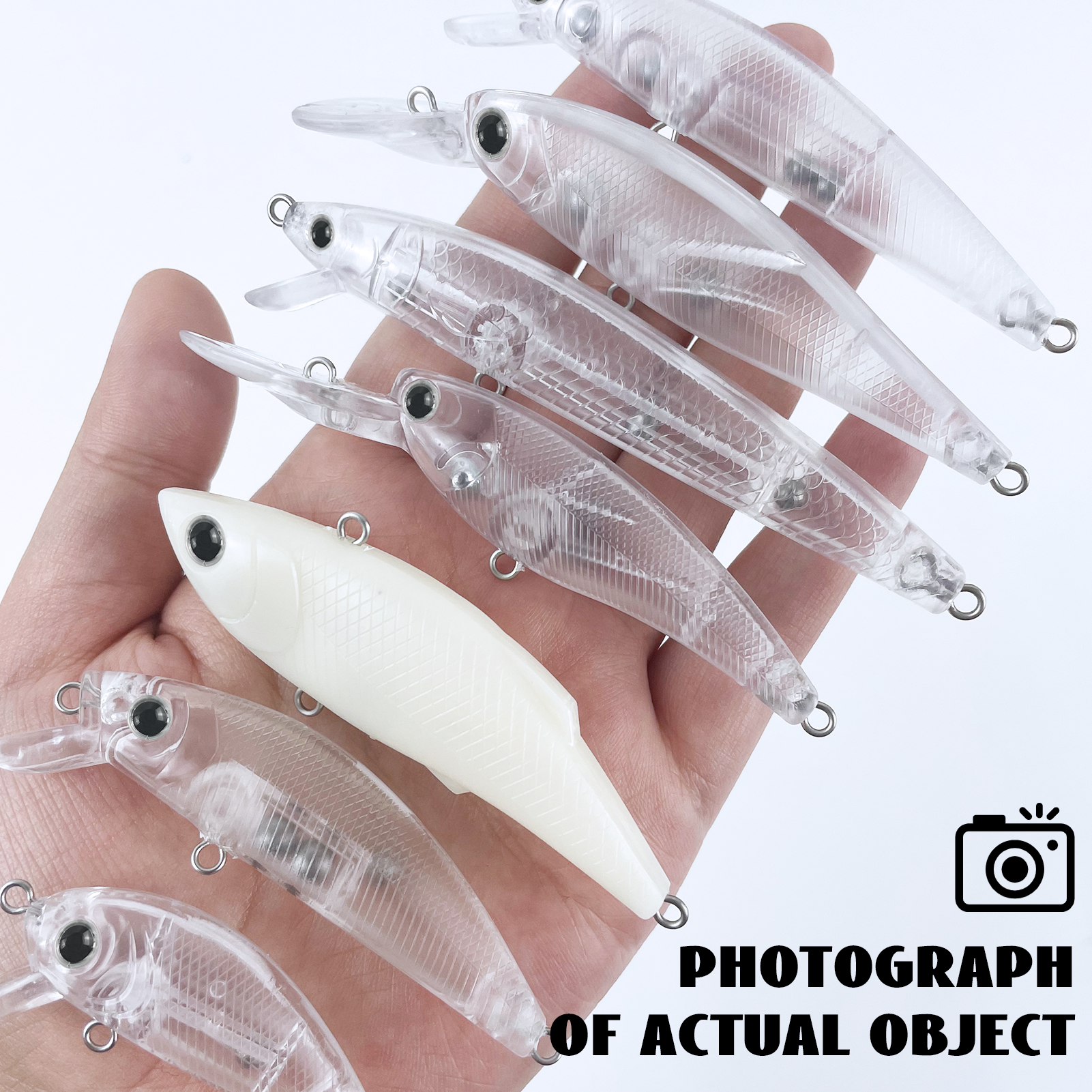 FREE FISHSH Unpainted Lures Kit,30pcs/Lot Fishing Hard Baits,Mixed Minnows VIB Crankbaits Popper,DIY Blank Artificial Fish Baits