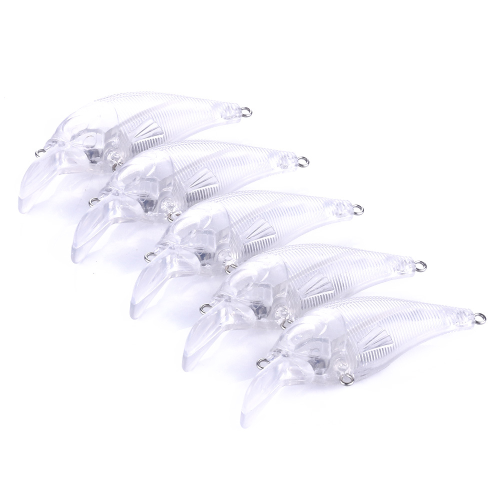 FREE FISHER 20pcs/Lot Crankbaits,Fishing Unpainted Lures,7.5cm 10g Blank Baits,DIY Crank Transparent Bait Embryo,Fishing Plugs 