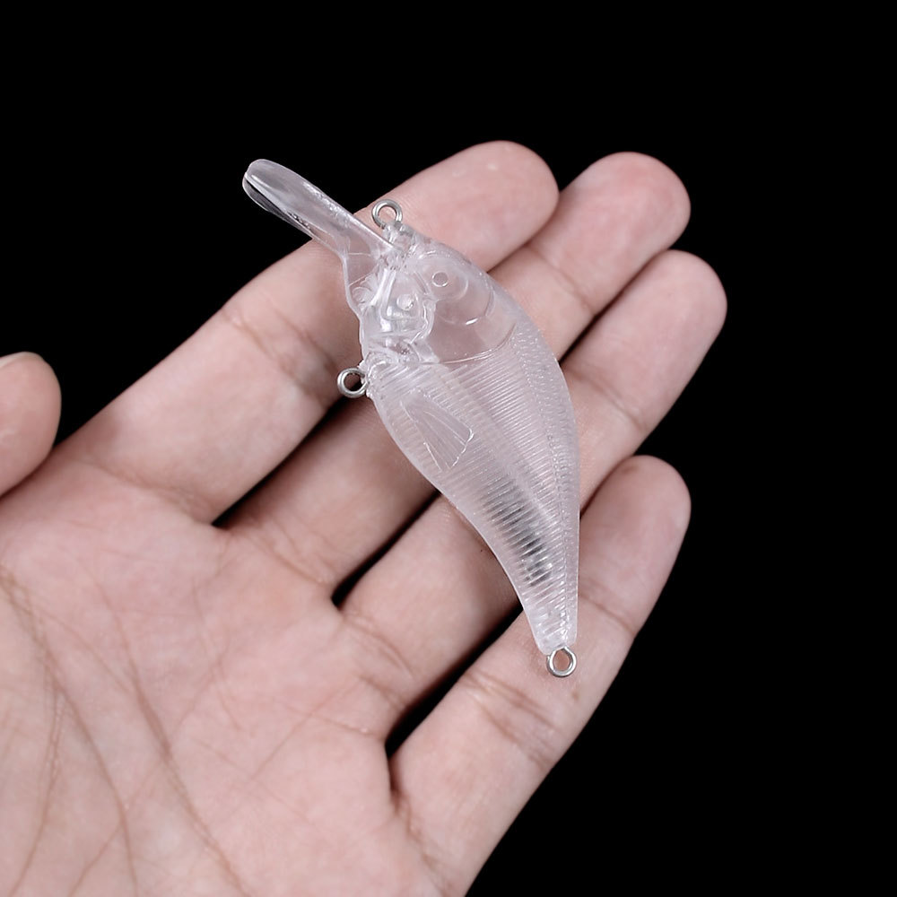 FREE FISHER 20pcs/Lot Crankbaits,Fishing Unpainted Lures,7.5cm 10g Blank Baits,DIY Crank Transparent Bait Embryo,Fishing Plugs 