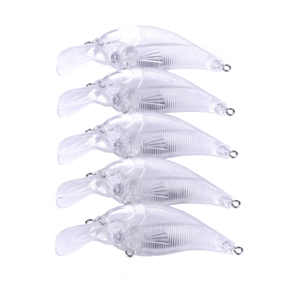 FREE FISHER 20pcs/Lot Crankbaits,Fishing Unpainted Lures,7.5cm 10g Blank Baits,DIY Crank Transparent Bait Embryo,Fishing Plugs 