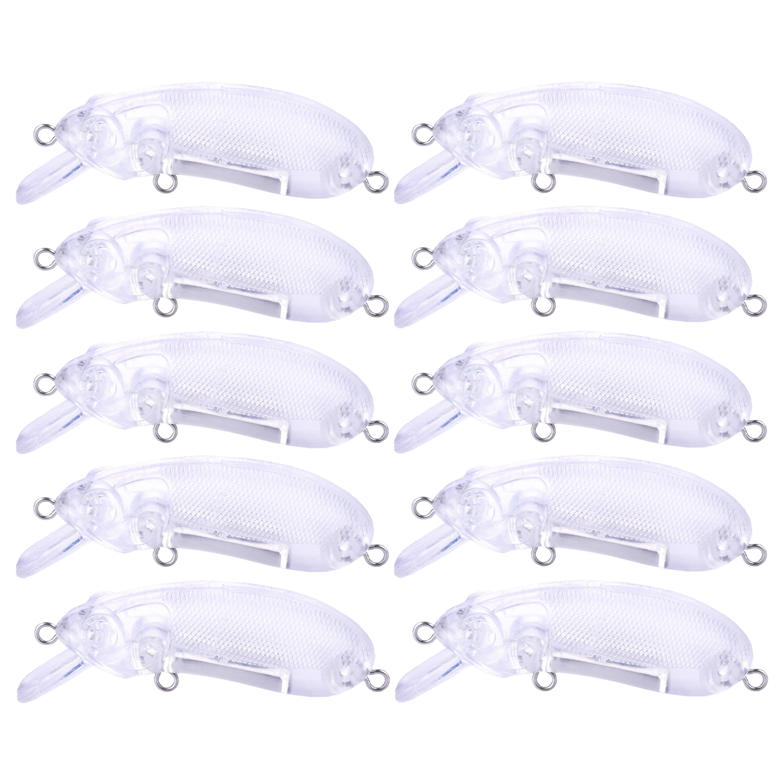 FREE FISHER 20pcs/Lot Unpainted Fishing Plugs,6cm 9g Blank Minnow Lures,DIY Nude Baits Body,Transparent Wobbler Hard Bass Baits 