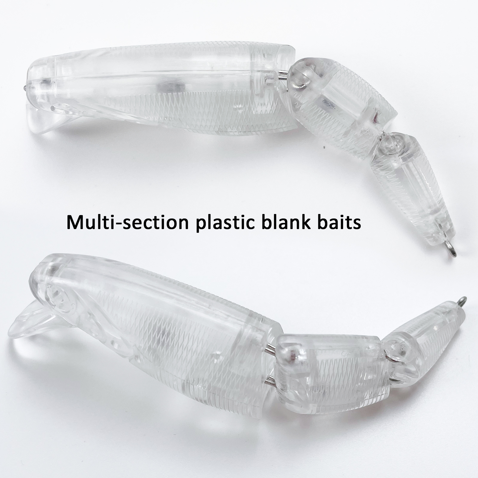 20pcs/Lot Fishing Unpainted Lures Multi-Section Minnows DIY Blank Transparent Bait Embryo 10.5cm 13.1g Rattles Artificial ABS Hard Baits