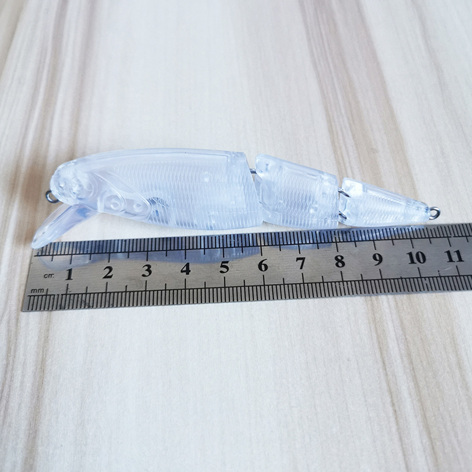 20pcs/Lot Fishing Unpainted Lures Multi-Section Minnows DIY Blank Transparent Bait Embryo 10.5cm 13.1g Rattles Artificial ABS Hard Baits