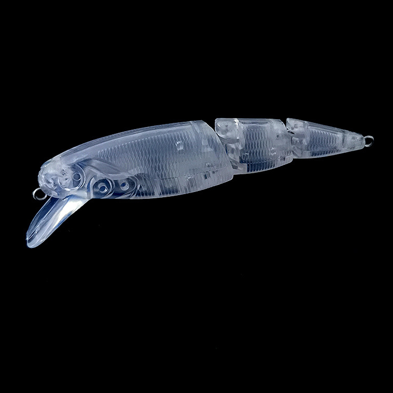 20pcs/Lot Fishing Unpainted Lures Multi-Section Minnows DIY Blank Transparent Bait Embryo 10.5cm 13.1g Rattles Artificial ABS Hard Baits