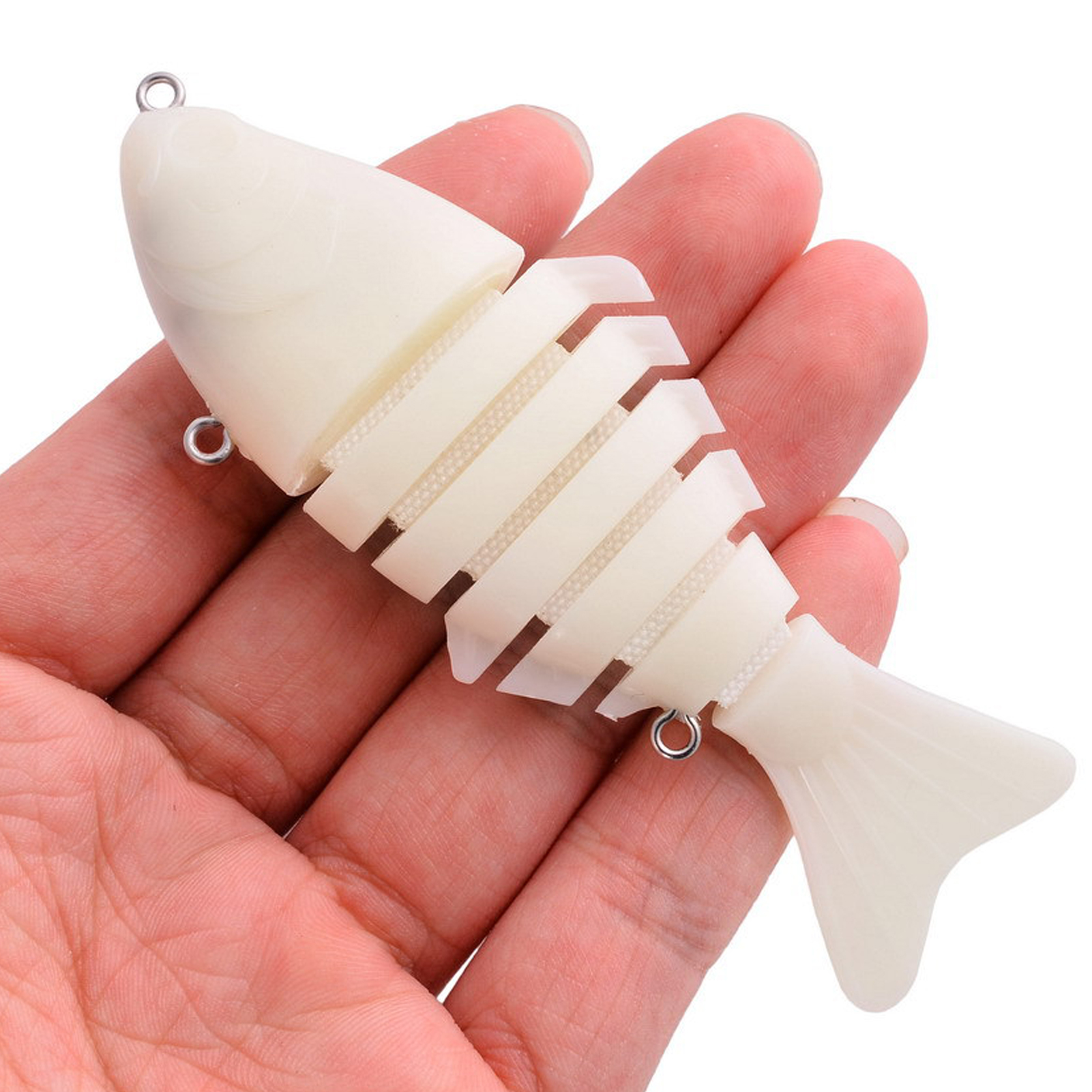 FREE FISHER 10pcs/Lot Multi-Section Fishing Unpainted Lures 9.8cm 13.5g DIY Blank Artificial ABS Hard Baits Rattles Transparent Bait Embryo