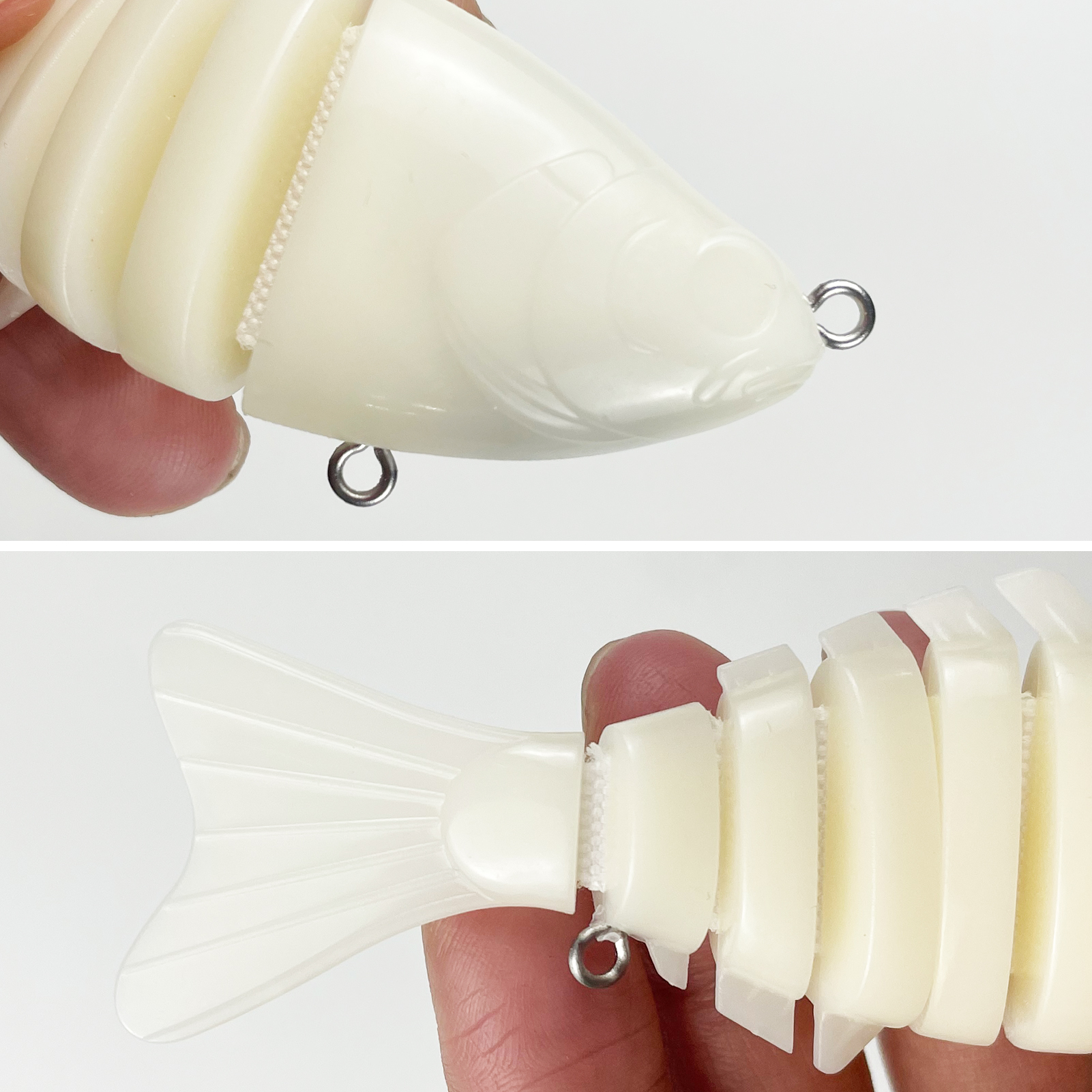 FREE FISHER 10pcs/Lot Multi-Section Fishing Unpainted Lures 9.8cm 13.5g DIY Blank Artificial ABS Hard Baits Rattles Transparent Bait Embryo