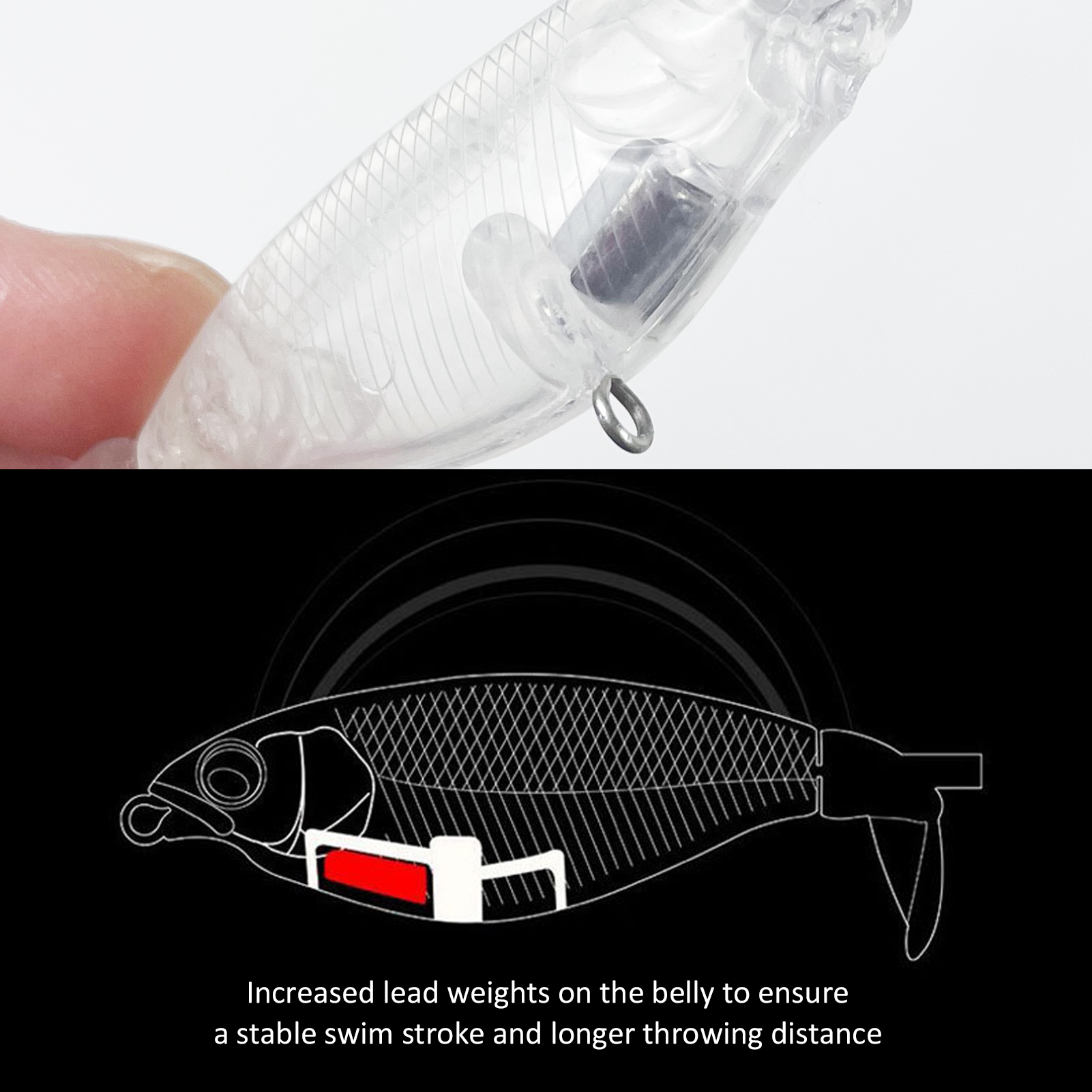 FREE FISHER Unpainted Baist 20pcs/Lot Rotated Tail Splasher Fishing Lures 6.5cm 5g Blanks Baits DIY Clear Lures Topwater Fishing Tackles