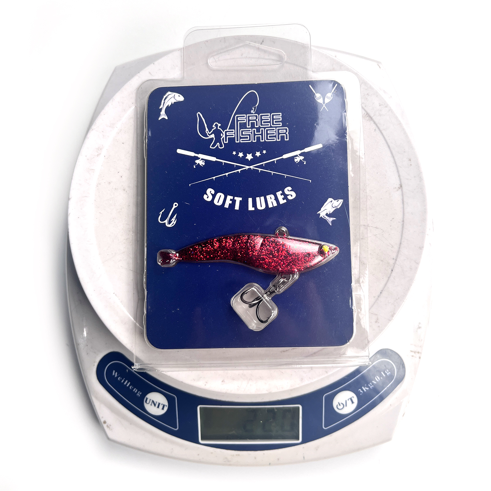 FREE FISHER 6pcs Fishing Soft Baits with Triple Hook 6.5cm 10.8g Realistic Soft Rubber Jig Head Artificial Baits Trolling Swimbaits for Bass