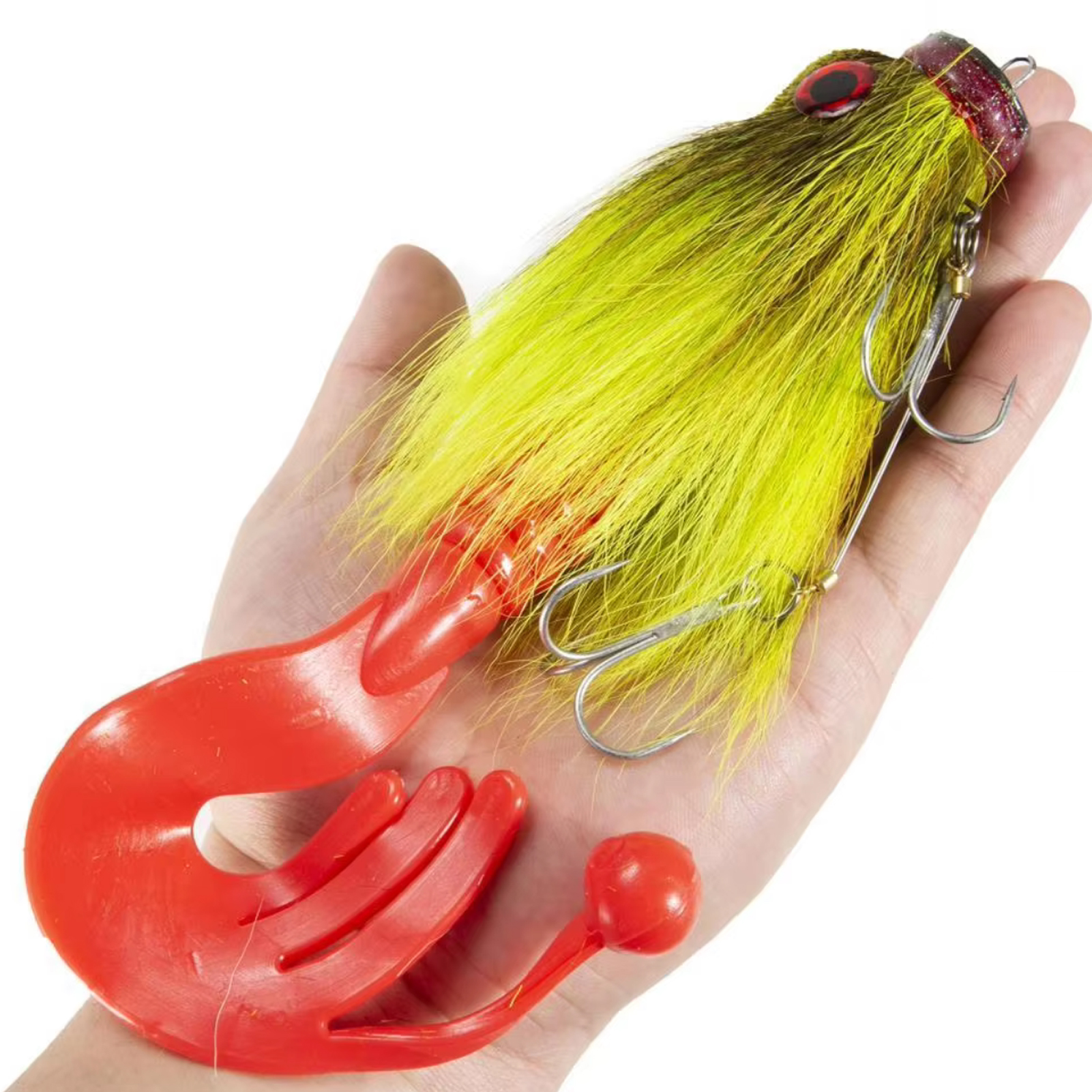 FREE FISHER 1pcs Multi Jointed Swimbait 21.5cm/83g Artificial Bait Fishing Soft Mouse Lure Hooks Saltwater Bucktai Hair Rat Baits for Pike Bass