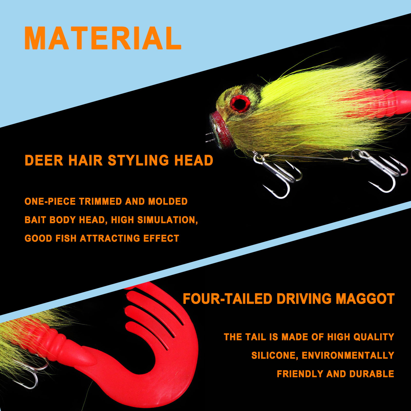 FREE FISHER 1pcs Multi Jointed Swimbait 21.5cm/83g Artificial Bait Fishing Soft Mouse Lure Hooks Saltwater Bucktai Hair Rat Baits for Pike Bass