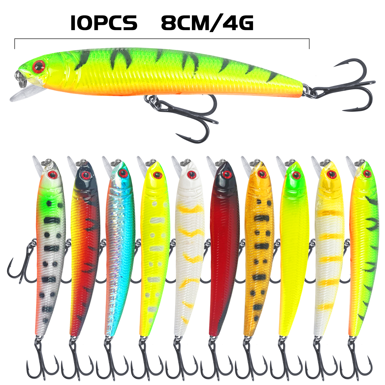 FREE FISHER 43pcs/Lot Fishing Hard Lures Kit,Mixed Minnows,Crankbaits Poppers,Bass Fishing Baits,Simulated Artificial Lures Set