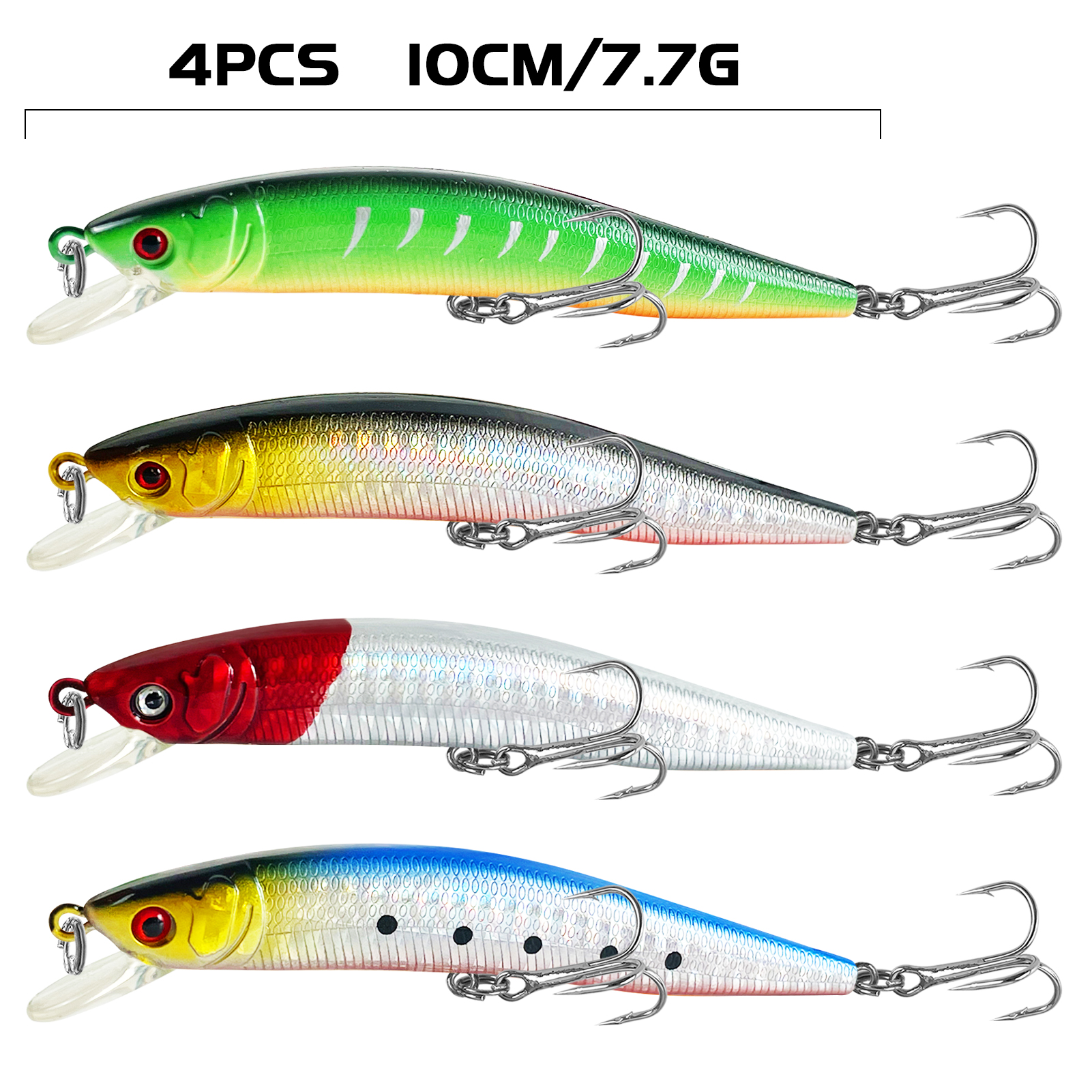 FREE FISHER 20pcs Freshwater Hard Baits Kit,Minnows Poppers,VIB Pencil Lures,Bass Fishing Baits,Simulated Artificial Lures Set