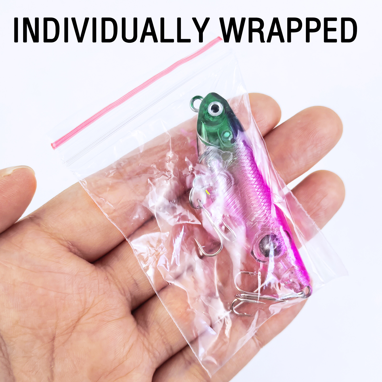 FREE FISHER Fishing Hard Lures Set,5.7cm 5.4g Pencil Baits,Swimbaits with Treble Hooks,Saltwater Freshwater Artificial Bait Kit(Pack of 10)