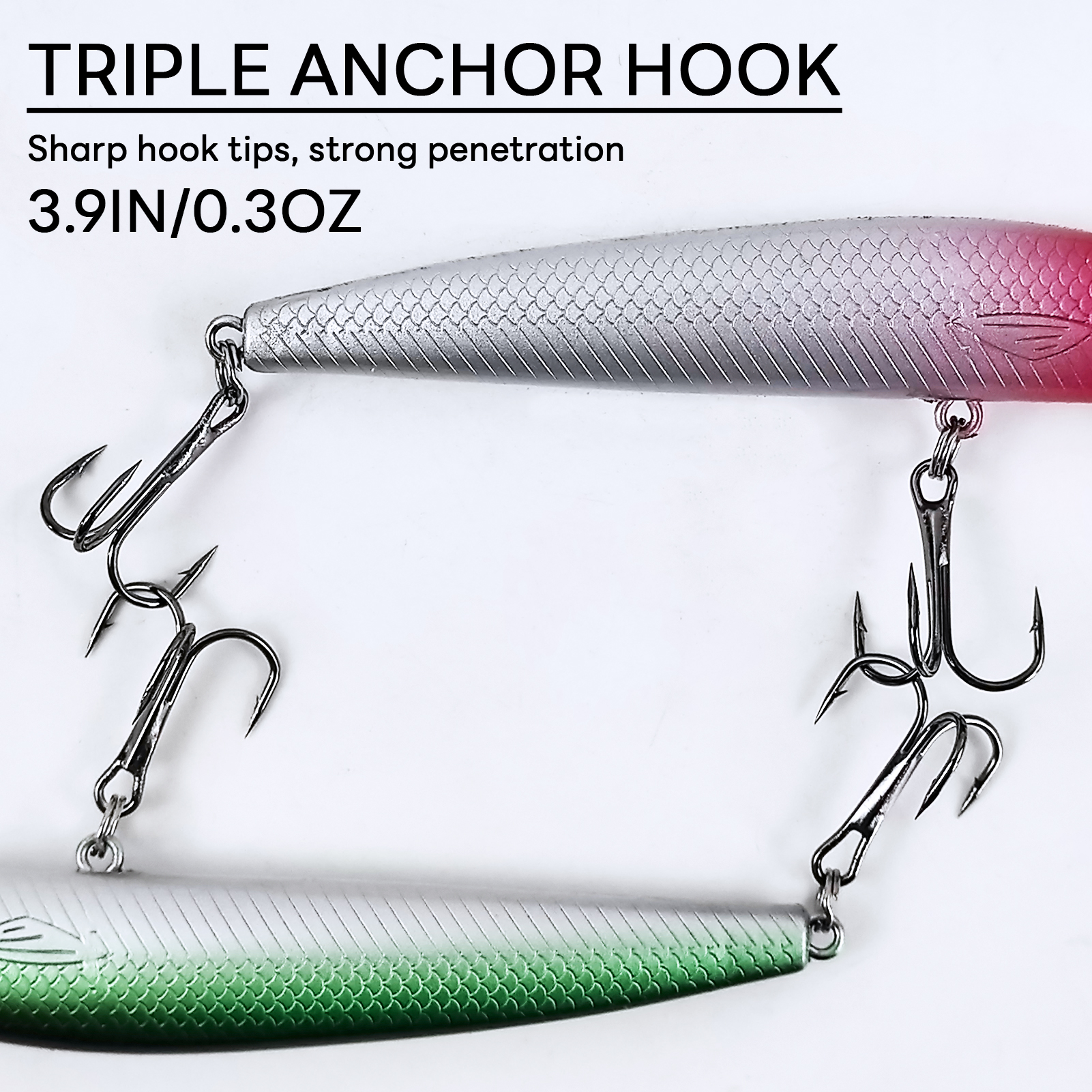 FREE FISHER 10Pcs/Lot Fishing Minnow Lures,Aritificial Hard Baits,Topwater 10cm/8.5g Artificial Minos with Treble Hook 3D Eyes 