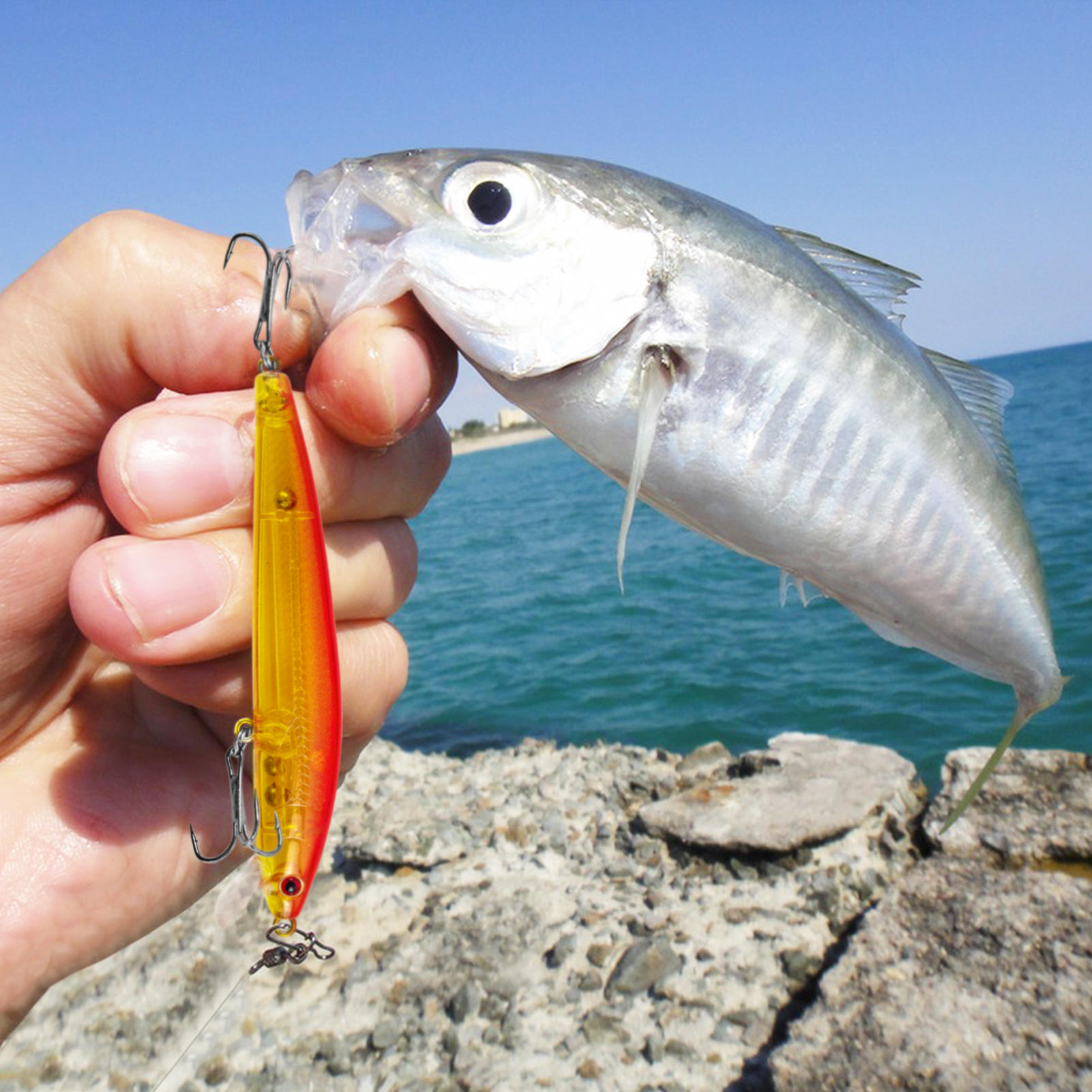 FREE FISHER Fishing Minnow Lures,10pcs/Lot Freshwater Hard Lures,Floating Fishing Swimbaits,Topwater Jerkbaits for Trout Bass