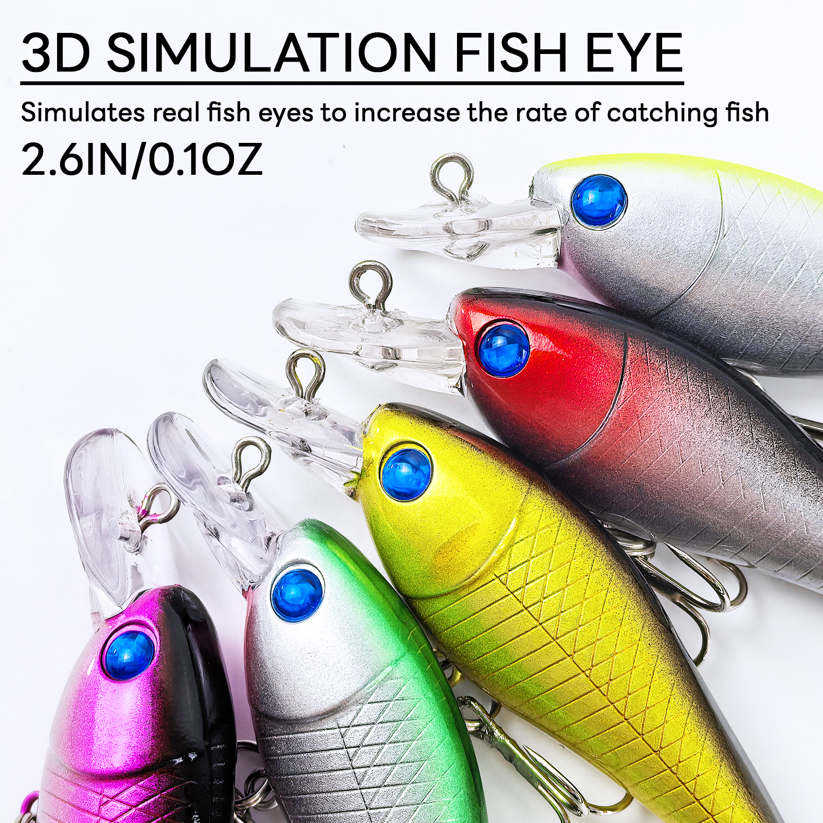 FREE FISHER 10Pcs/Lot Fishing Lures,Jerkbait Minnow,6.5cm/4.2g Hard Baits Artificial Wobblers,Trolling Swimbaits for Pike Trout 