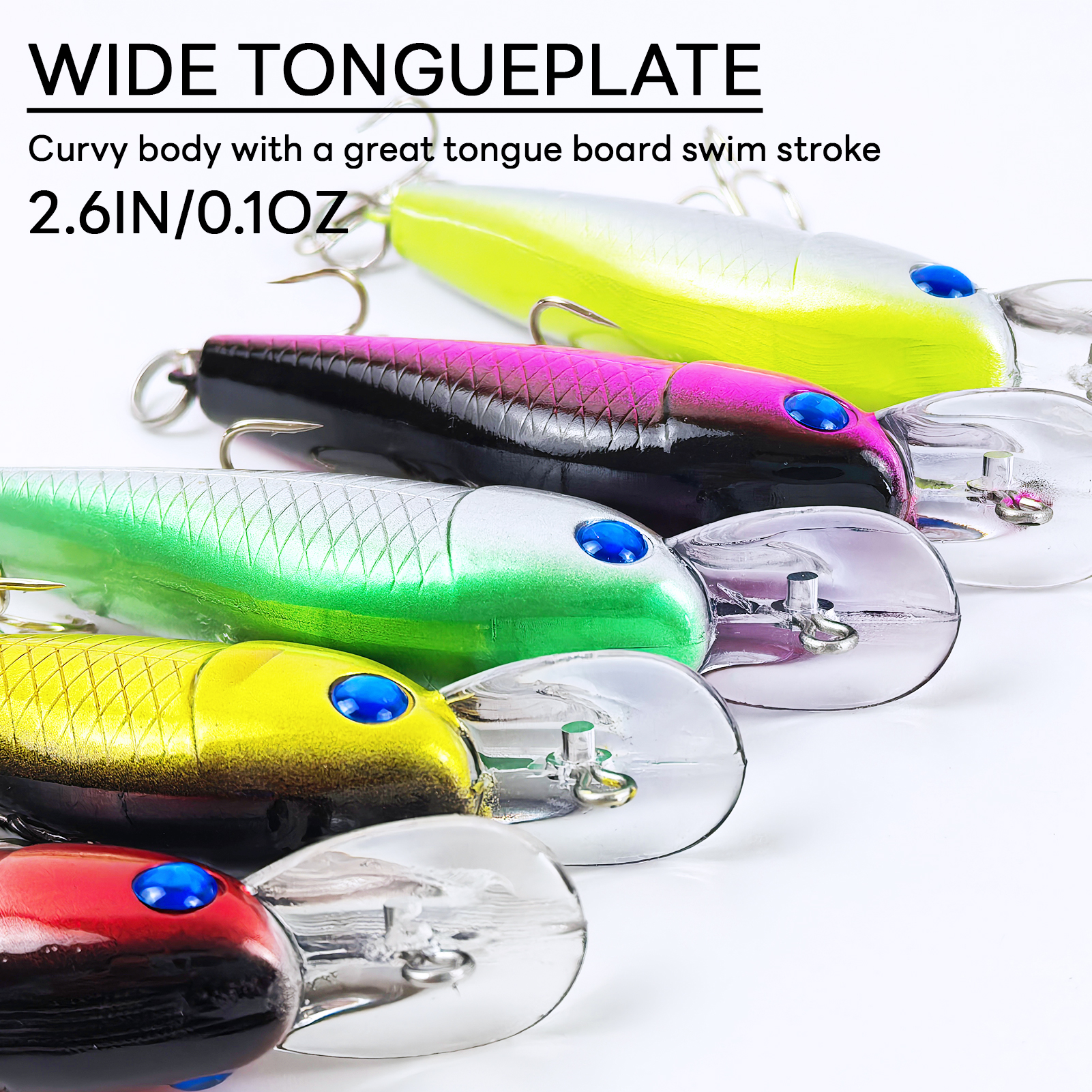 FREE FISHER 10Pcs/Lot Fishing Lures,Jerkbait Minnow,6.5cm/4.2g Hard Baits Artificial Wobblers,Trolling Swimbaits for Pike Trout 