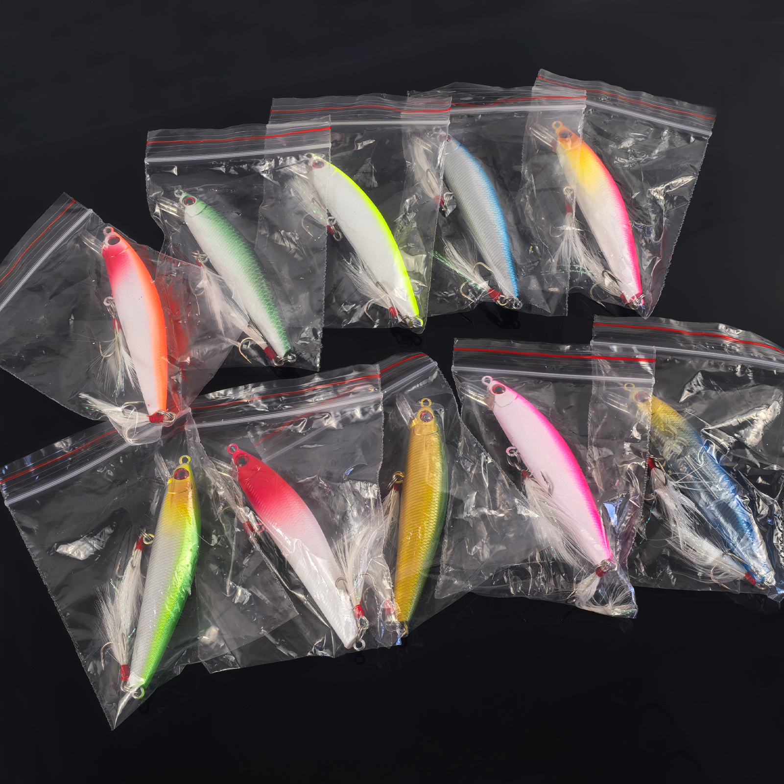 FREE FISHER 10Pcs/Lot 8.7cm/7.3g Fishing Lures,Jerkbait Minnow, Artificial WobblersHard Baits,Trolling Swimbaits for Pike Trout