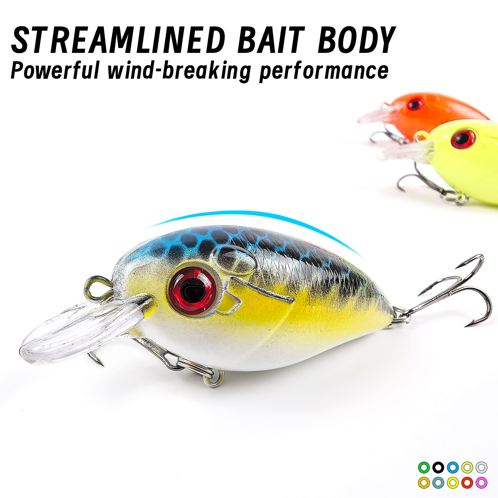 FREE FISHER 5pcs/Lot Fishing Crankbaits,Topwater Hard Lures,6.3cm 8g Swimbait,Fishing Crappie Artificial Lures for Bass Trout