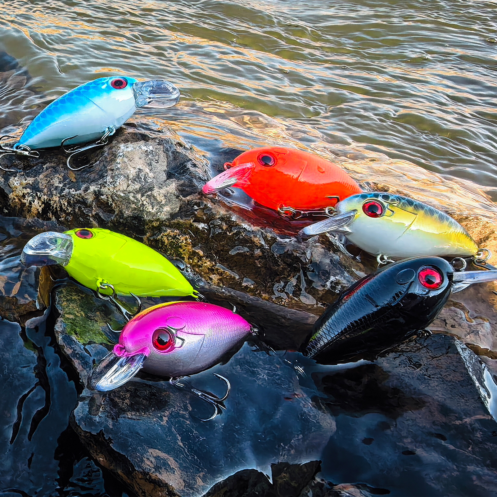 FREE FISHER 5pcs/Lot Fishing Crankbaits,Topwater Hard Lures,6.3cm 8g Swimbait,Fishing Crappie Artificial Lures for Bass Trout