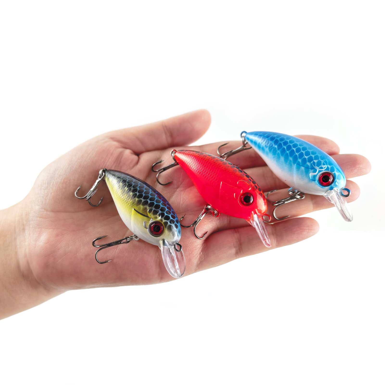 FREE FISHER 5pcs/Lot Fishing Crankbaits,Topwater Hard Lures,6.3cm 8g Swimbait,Fishing Crappie Artificial Lures for Bass Trout